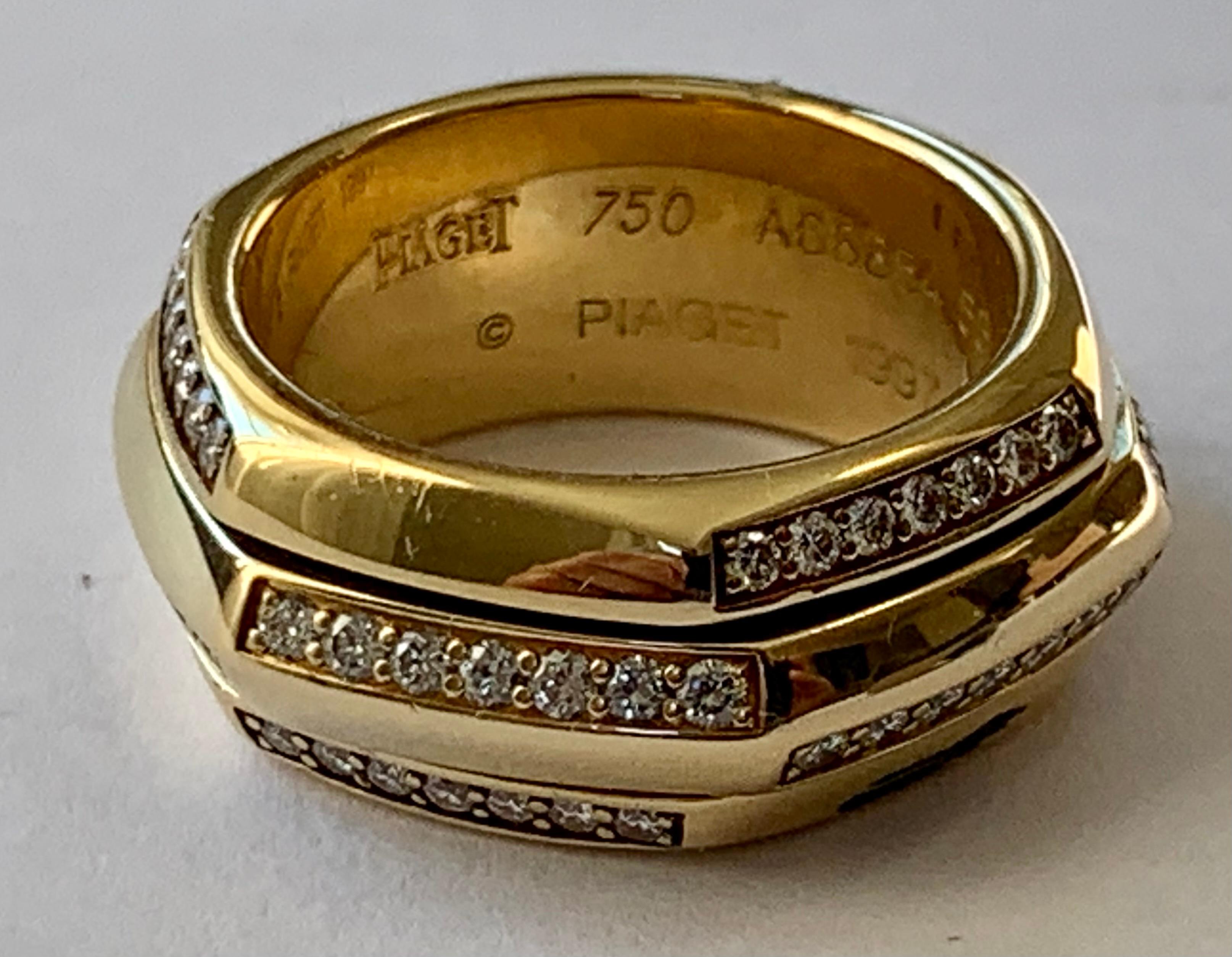 Piaget Possession Diamond and 18 Karat Yellow Gold Ring 2