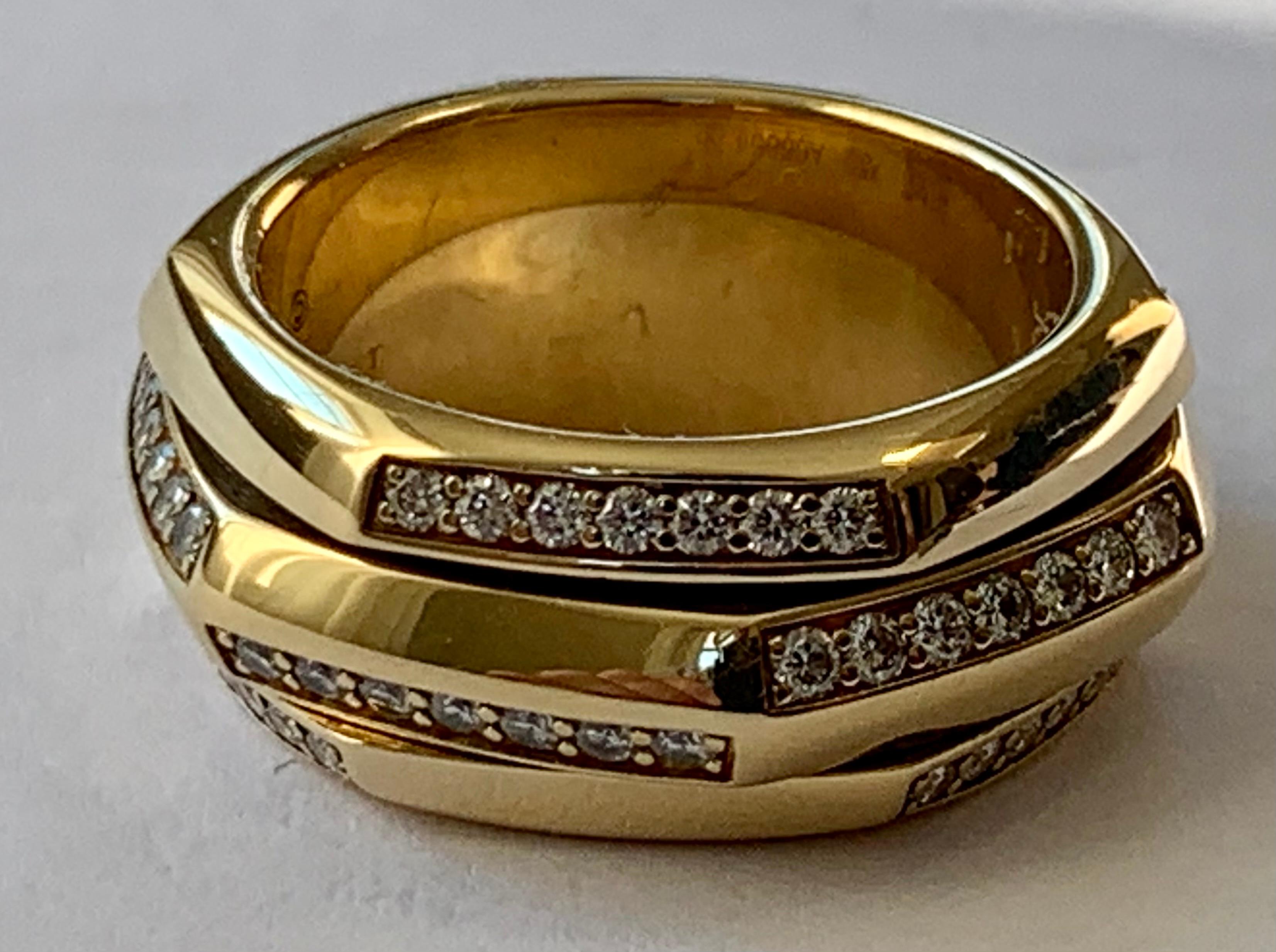 Piaget Possession Diamond and 18 Karat Yellow Gold Ring 3