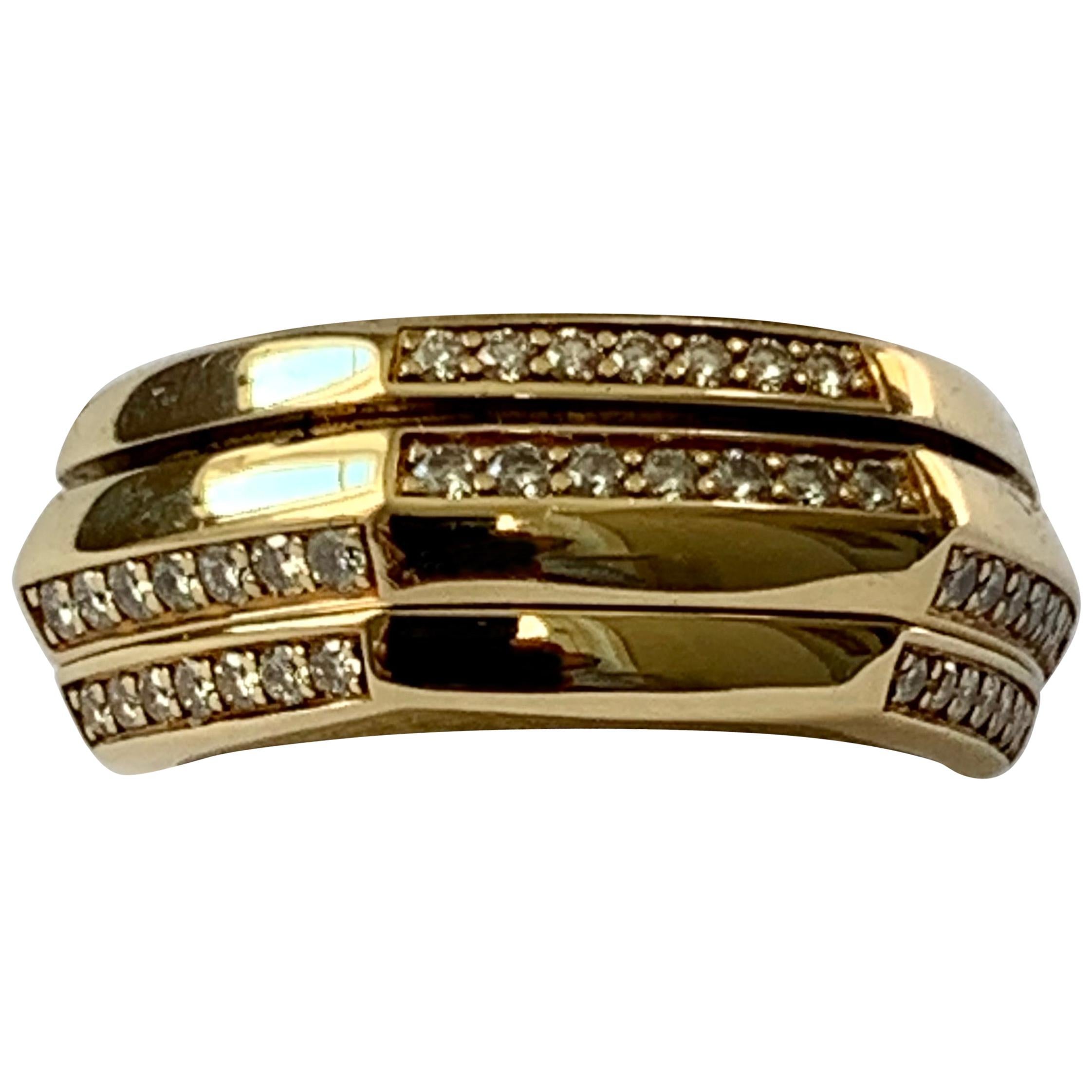 Piaget Possession Diamond and 18 Karat Yellow Gold Ring