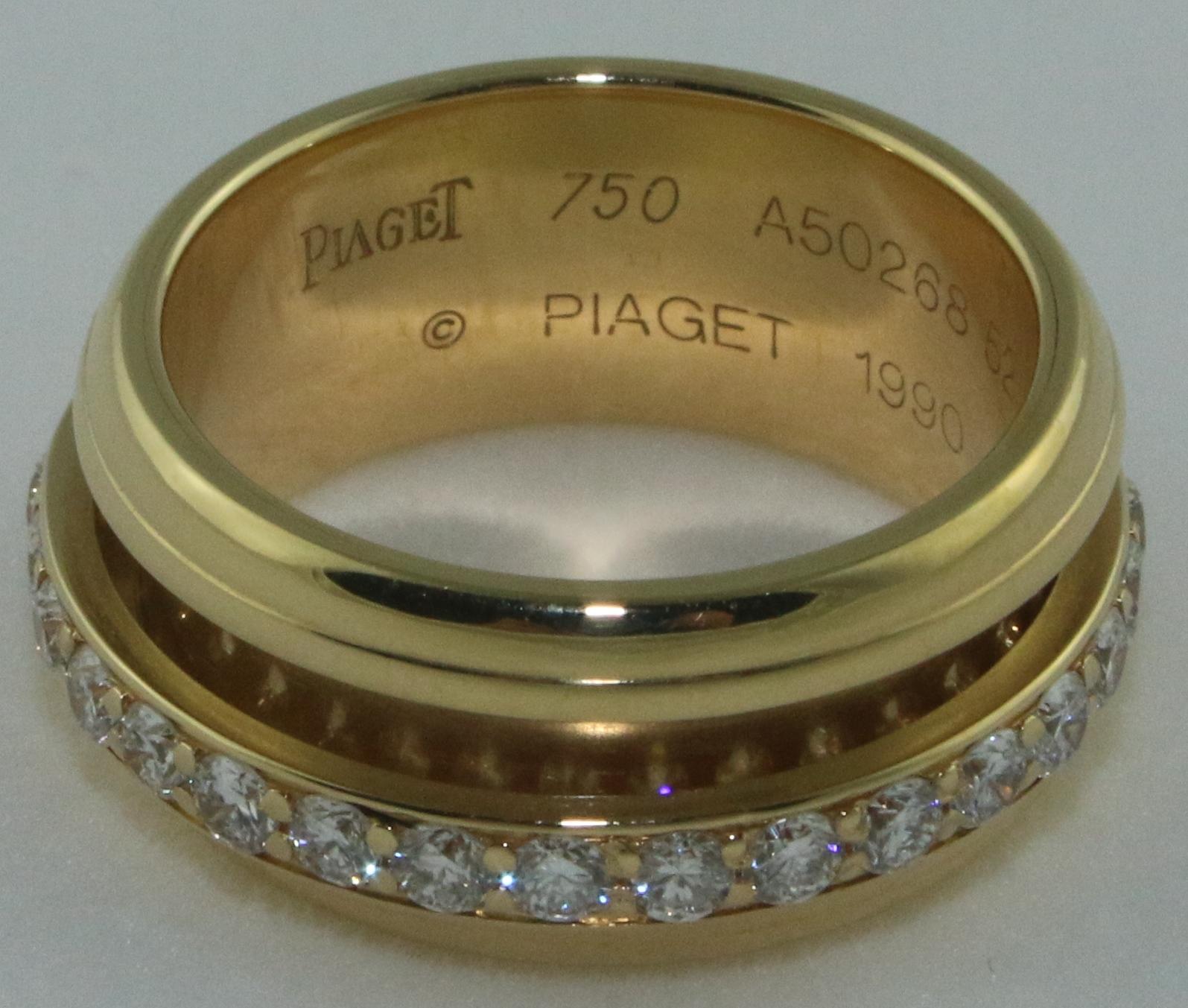 PIAGET Possession Diamond Eternity Gold Band Ring 1990 For Sale 1