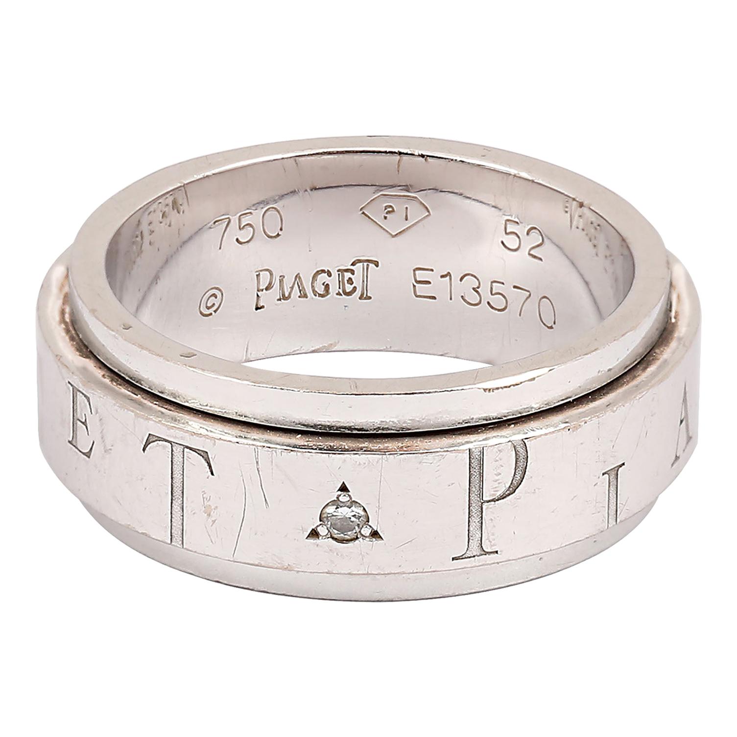 Piaget Possession Diamantring aus 18 Karat Weißgold mit Spinning-Diamant