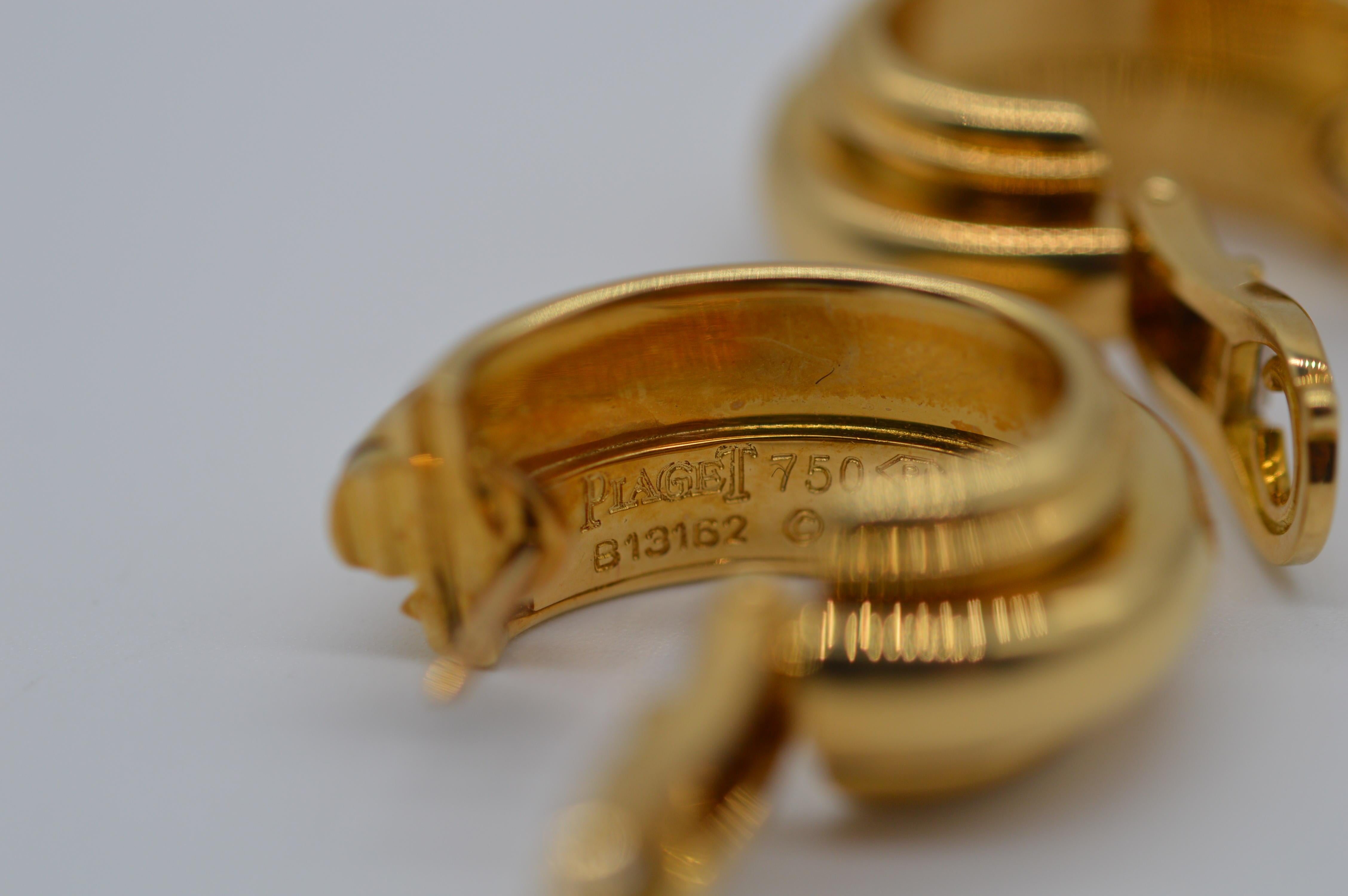 Modern Piaget Possession Earrings in 18K Yellow Gold Unworn For Sale