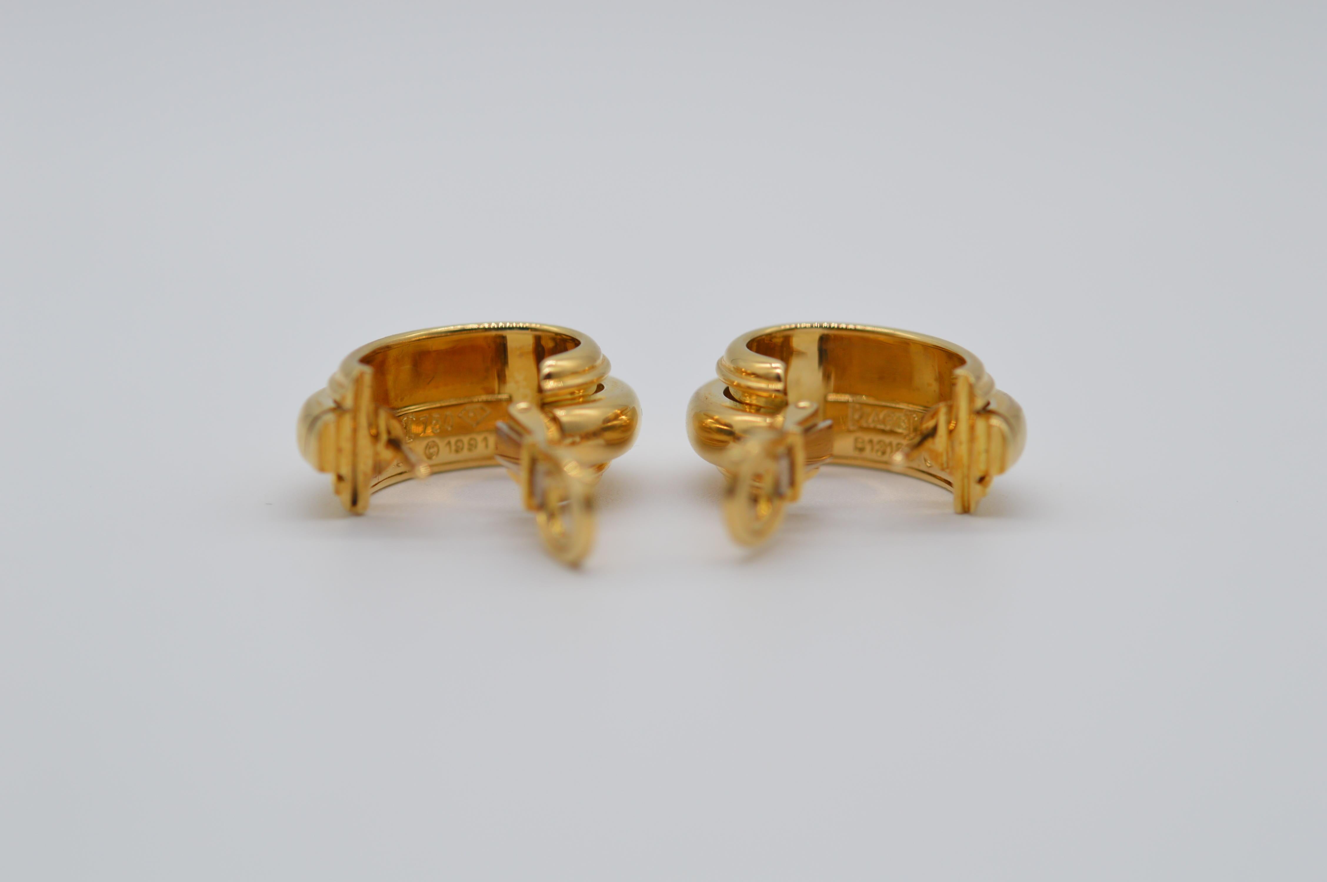 Women's Piaget Possession Earrings in 18K Yellow Gold Unworn For Sale