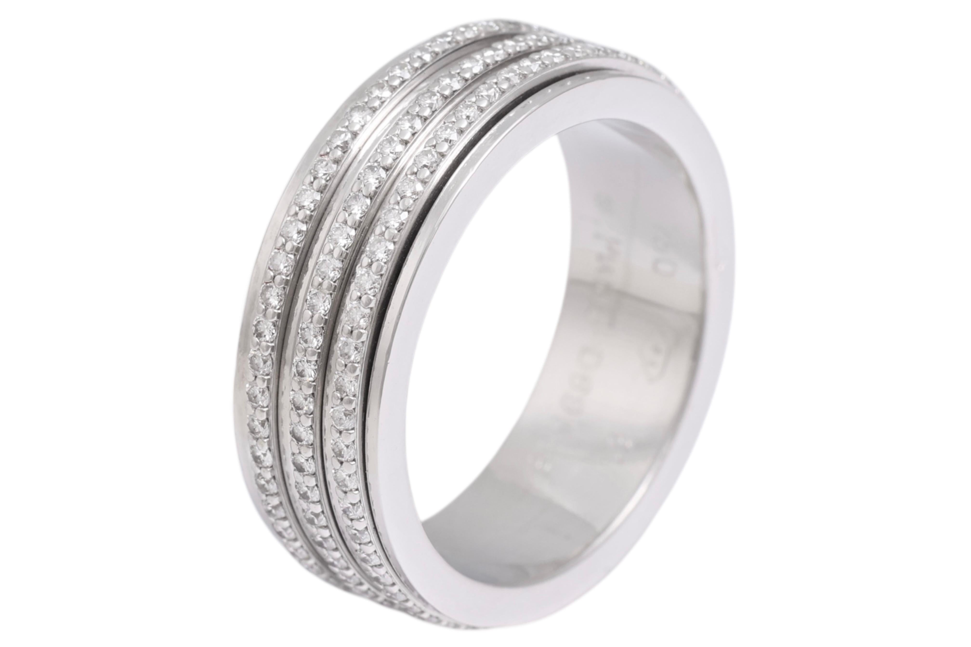 Piaget Possession Engagement Eternity Diamond Ring 18kt White Gold For Sale 1