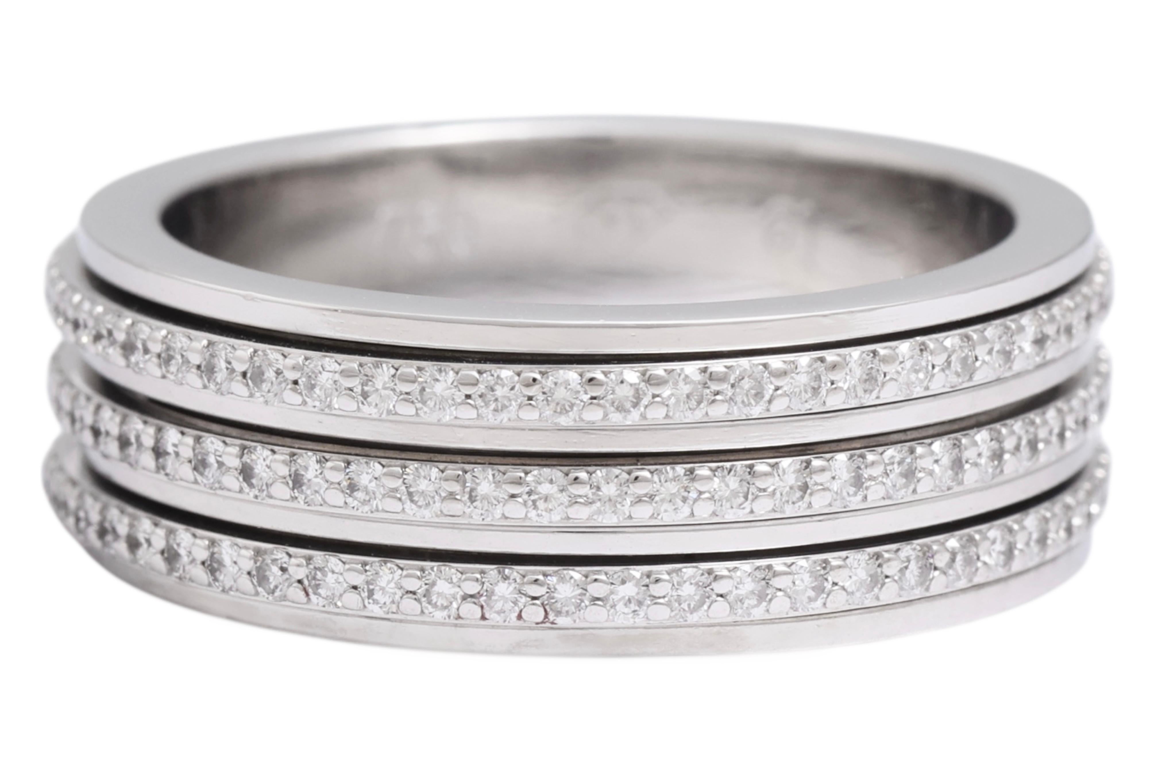 Piaget Possession Engagement Eternity Diamond Ring 18kt White Gold For Sale 4