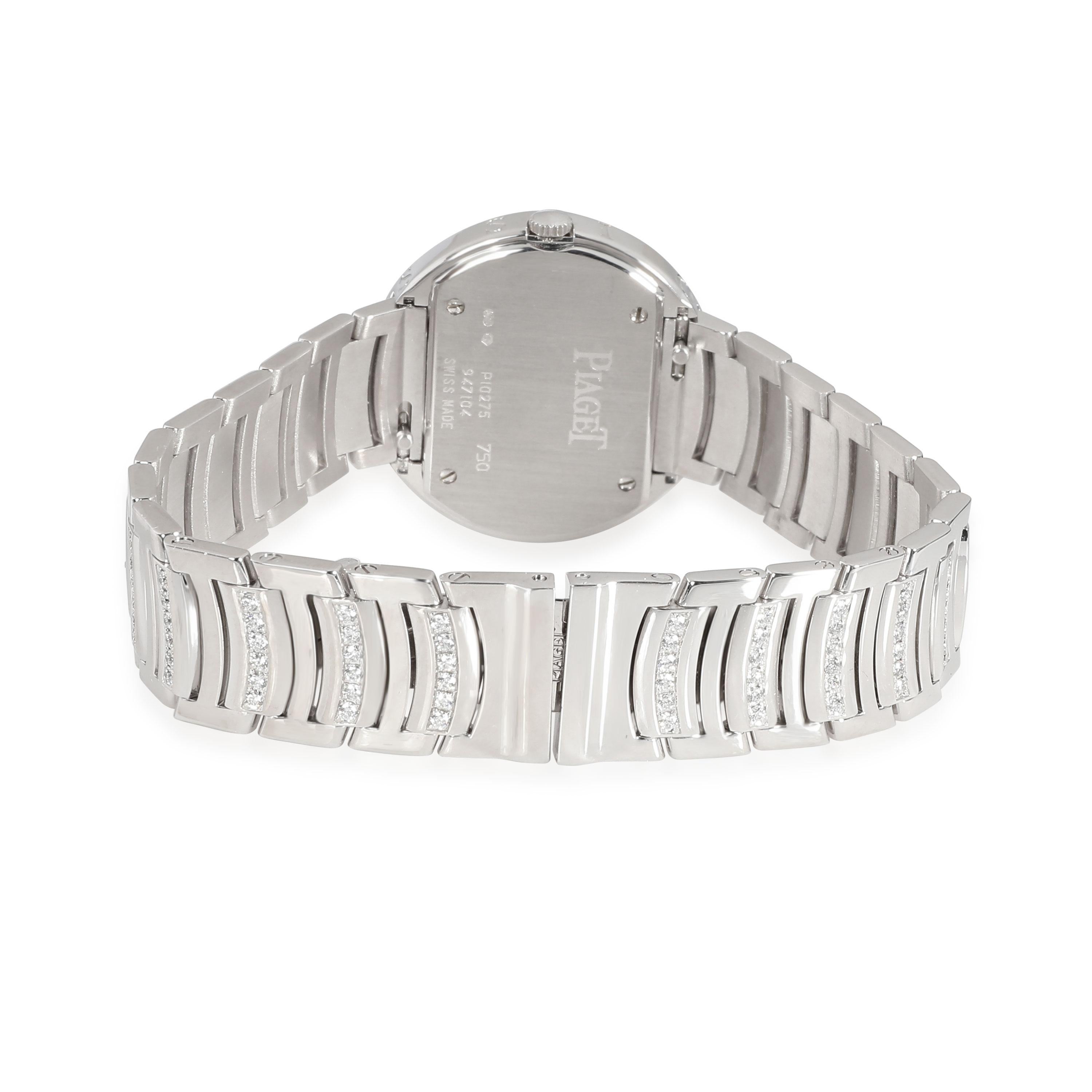 Piaget Possession GOA30086 Women's Watch in 18kt White Gold

SKU: 107918

PRIMARY DETAILS
Brand:  Piaget
Model: Possession
Country of Origin: Switzerland
Movement Type: Quartz: Battery
Year Manufactured: 2006
Year of Manufacture: