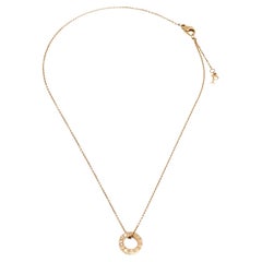 Piaget Possession Happy Birthday Diamond Sapphire 18k Rose Gold Pendant Necklace