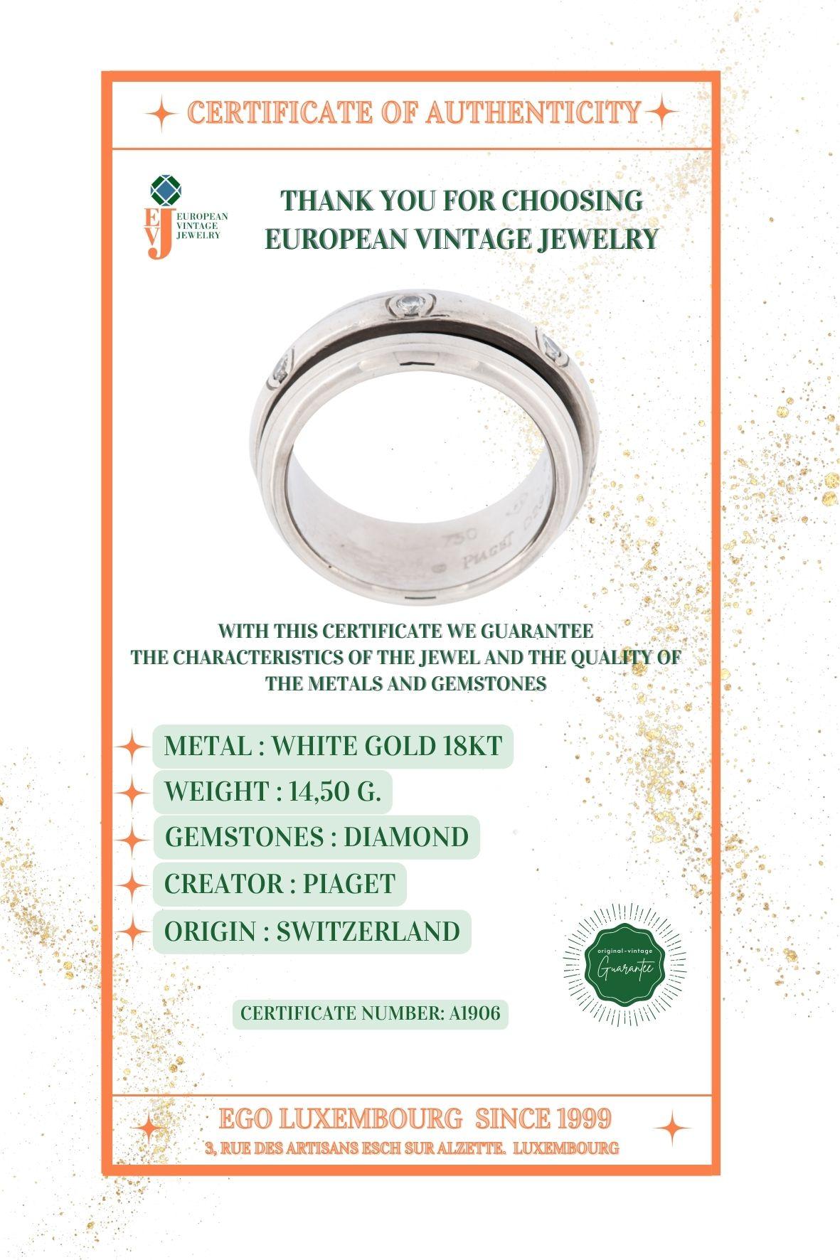 Piaget Possession large bague en or blanc 18 carats avec diamants Unisexe en vente