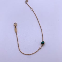 Piaget Possession Malachite Diamond 18K Rose Gold Chain Bracelet