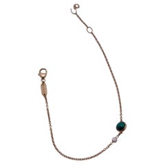 Piaget Possession Malachite Diamond 18K Rose Gold Chain Bracelet