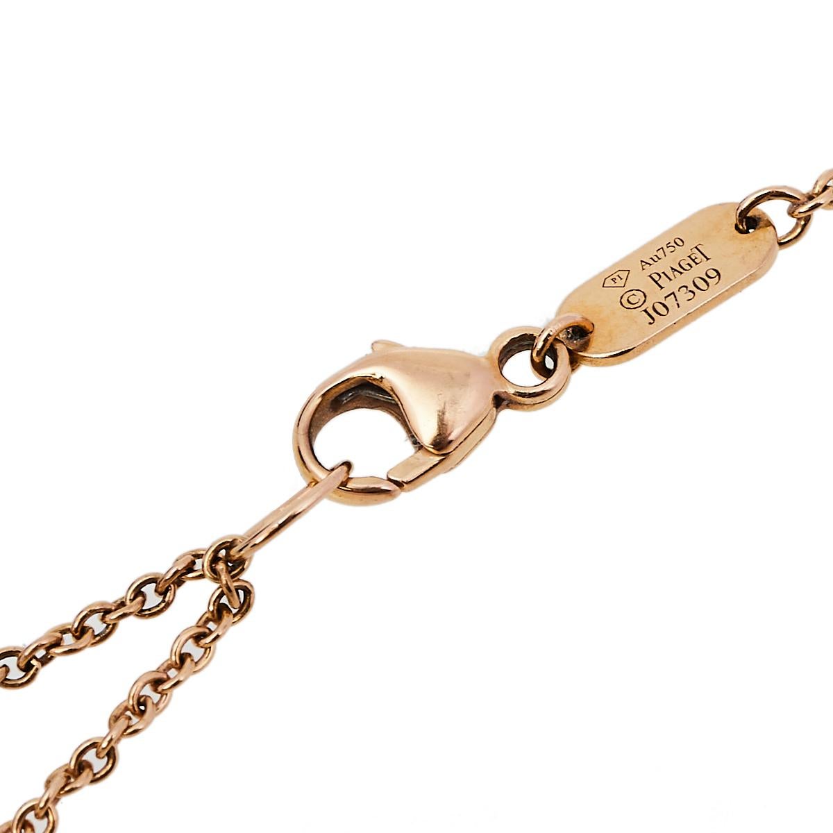 Contemporary Piaget Possession Onyx & Diamond 18K Rose Gold Bracelet