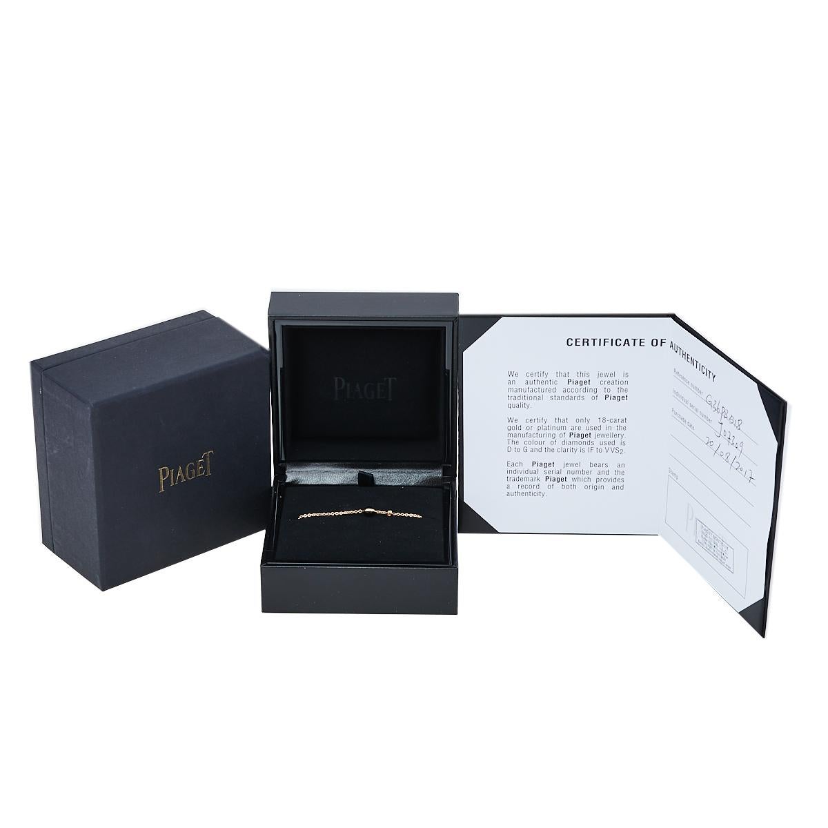 Piaget Possession Onyx & Diamond 18K Rose Gold Bracelet In Fair Condition In Dubai, Al Qouz 2