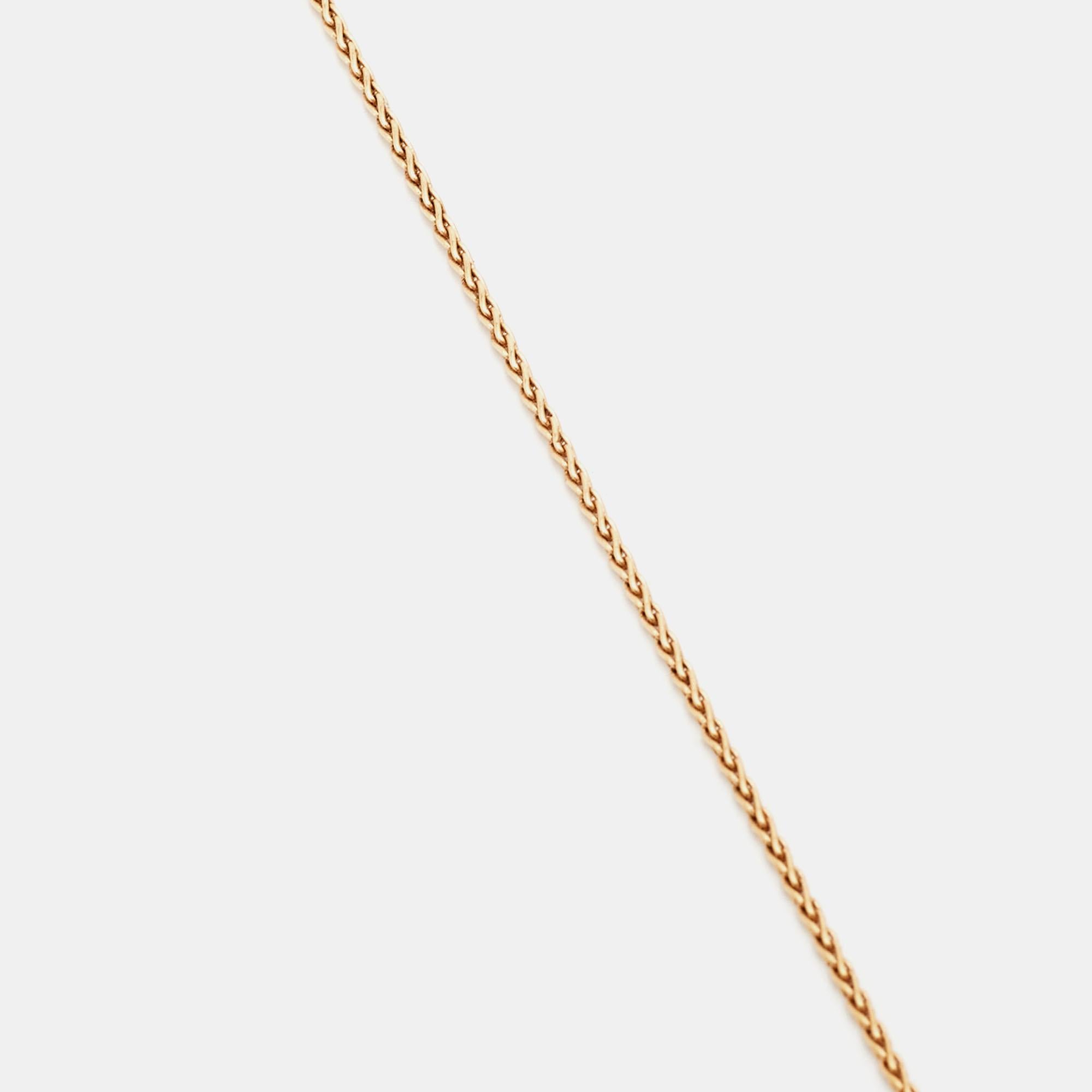 Uncut Piaget Possession Onyx Diamond 18k Rose Gold Long Necklace For Sale