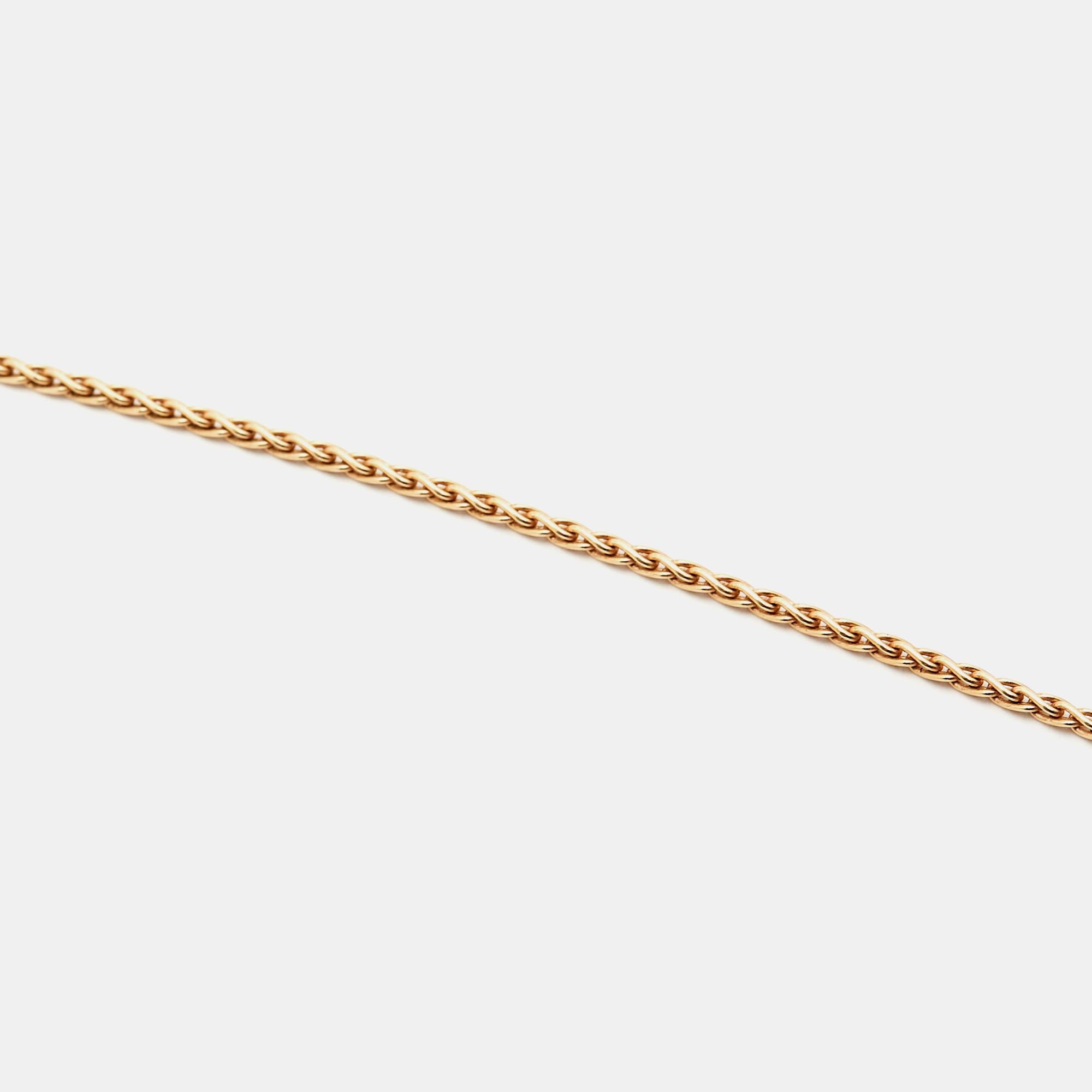 Women's Piaget Possession Onyx Diamond 18k Rose Gold Long Necklace For Sale