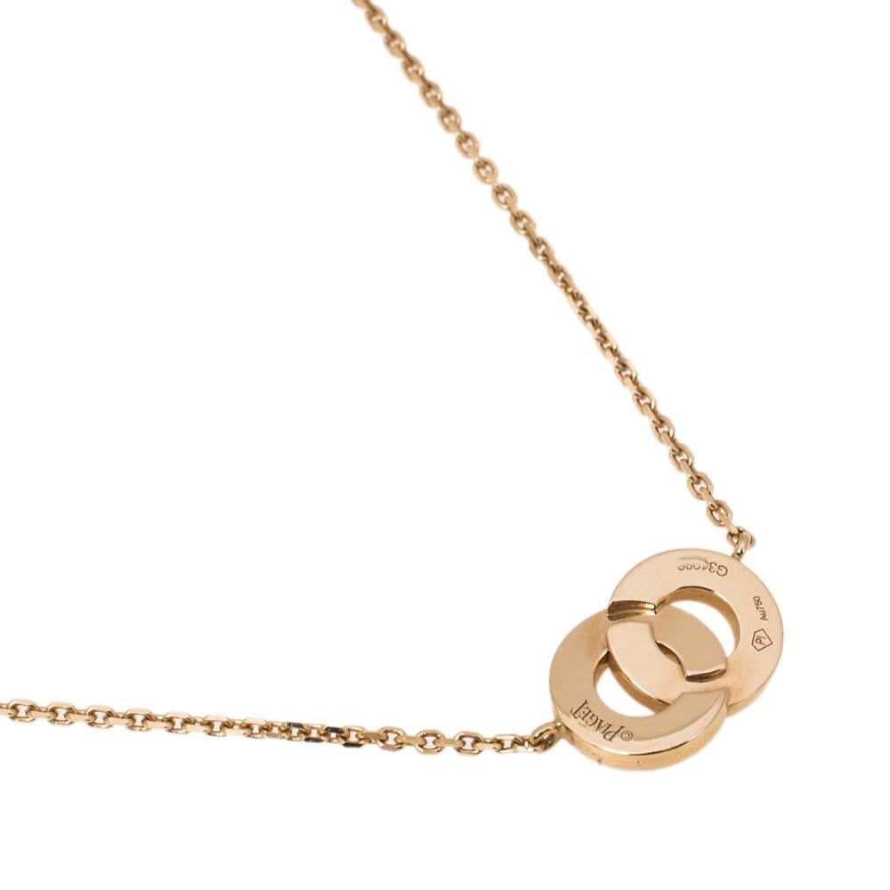 Rose Cut Piaget Possession Toi & Moi Diamond 18K Rose Gold Pendant Necklace