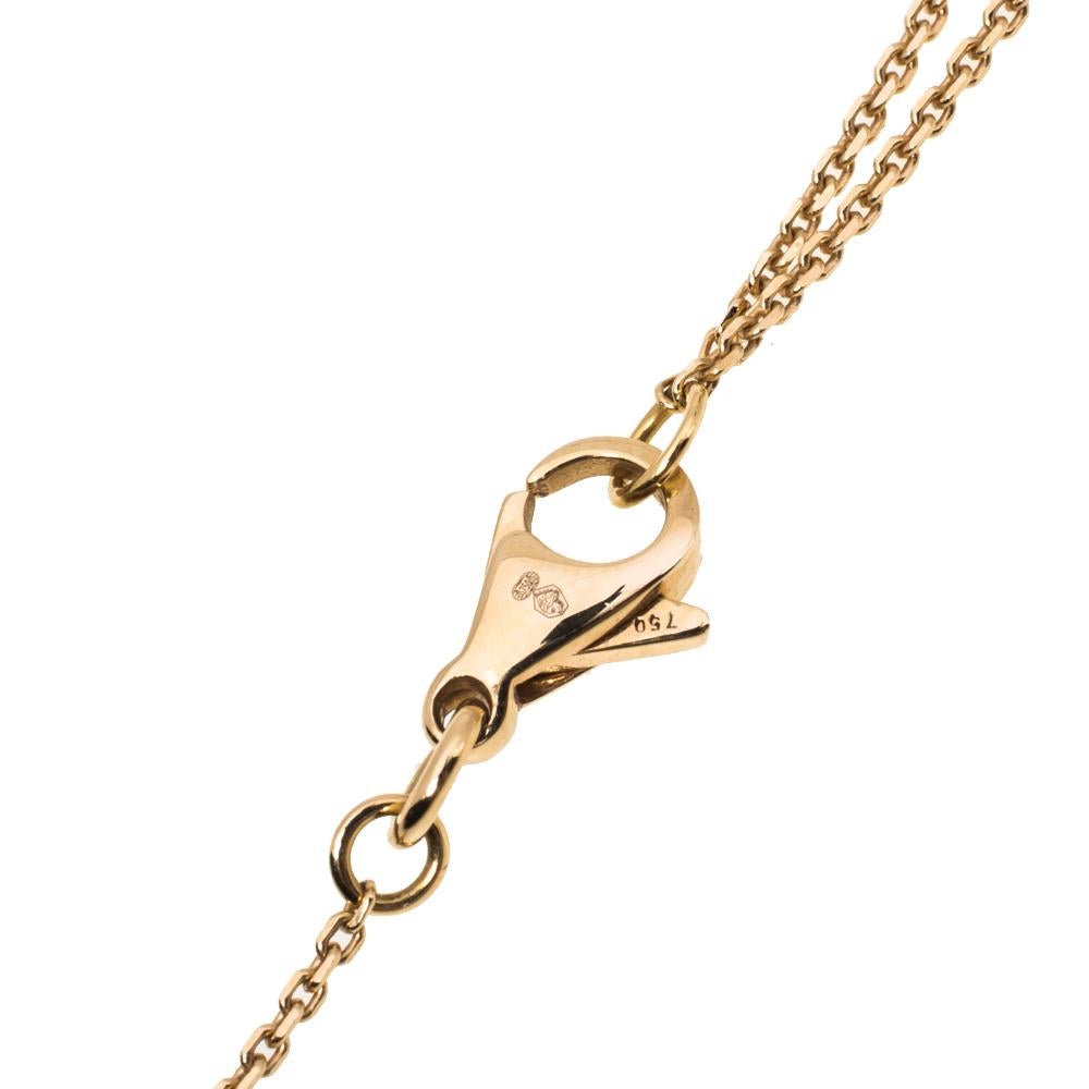 Piaget Possession Toi & Moi Diamond 18K Rose Gold Pendant Necklace In Good Condition In Dubai, Al Qouz 2
