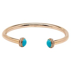 Piaget Possession Turquoise Diamond 18k Rose Gold Bracelet 15