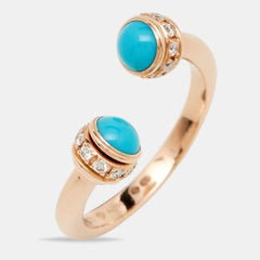 Piaget Possession Türkis-Diamant-Ring aus 18 Karat Roségold Größe 51
