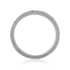 Piaget Possession Womens Thin 18K White Gold 7 Diamond Band Ring