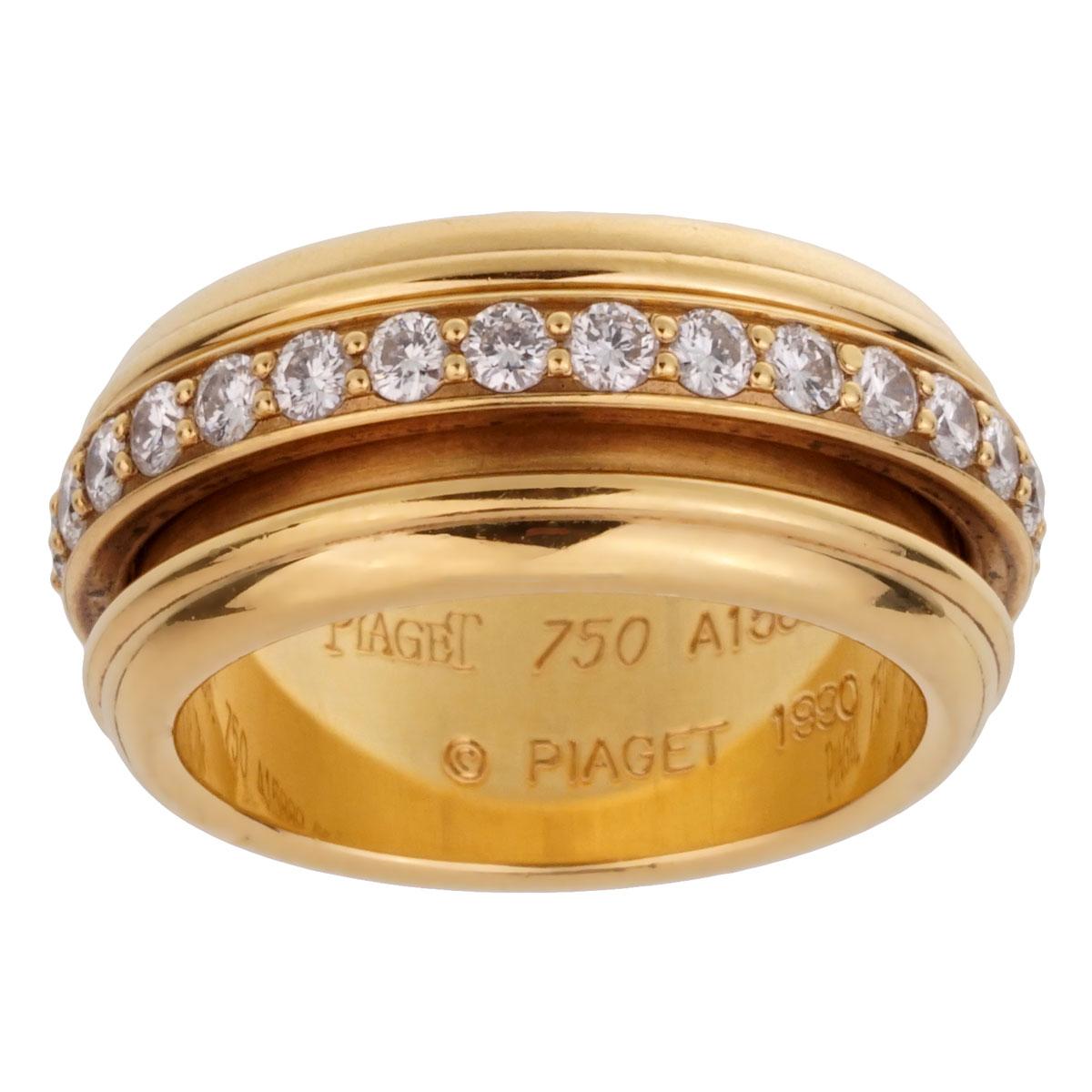Piaget Possession Yellow Gold Diamond Ring In Excellent Condition In Feasterville, PA