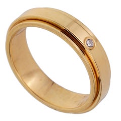 Vintage Piaget Possession Yellow Gold Diamond Spinning Ring