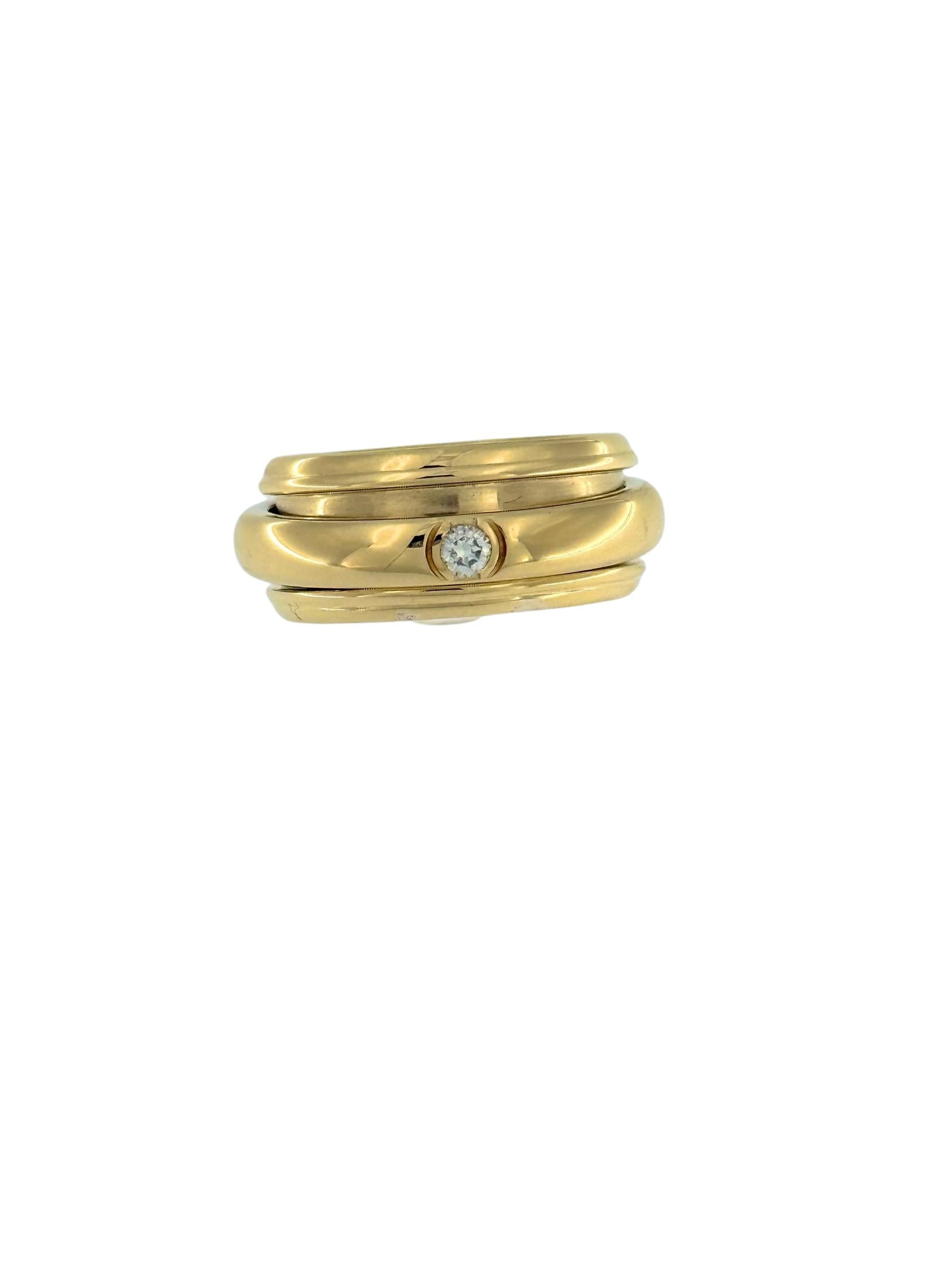 Brilliant Cut Piaget Possession Yellow Gold Ring with Diamonds size 53 For Sale