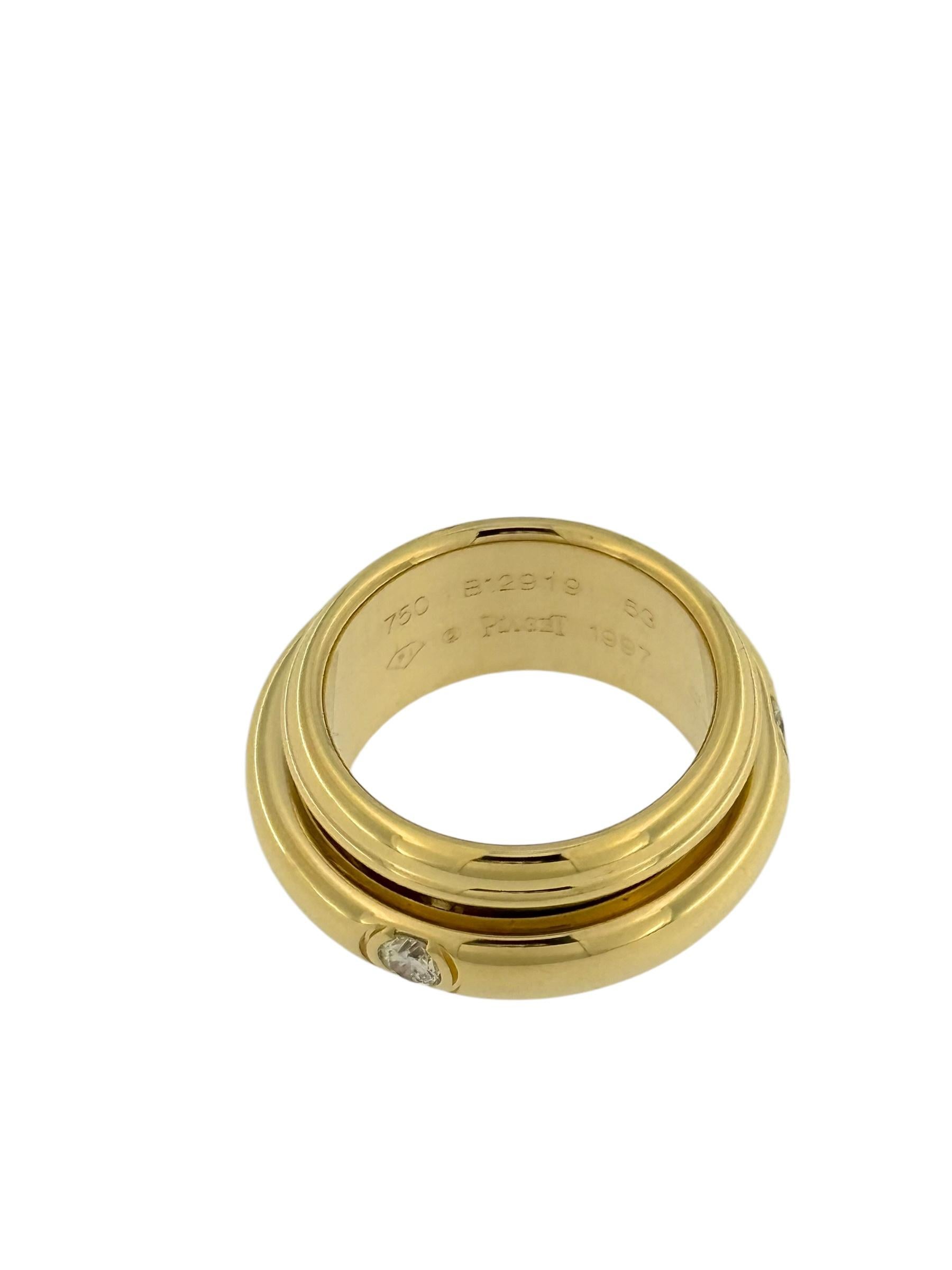 Piaget Possession Yellow Gold Ring with Diamonds size 53 In Good Condition For Sale In Esch sur Alzette, Esch-sur-Alzette
