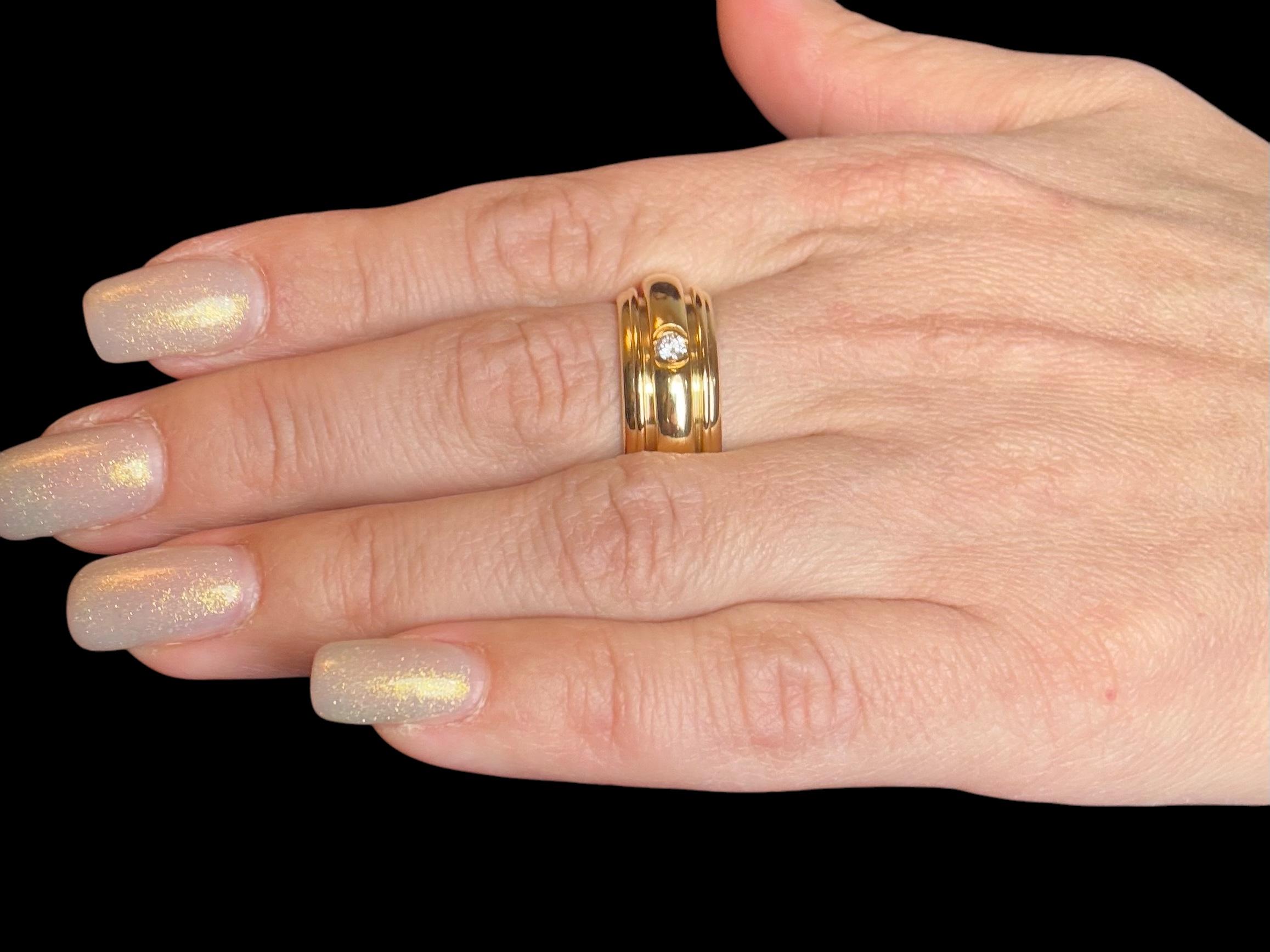 Piaget Possession Yellow Gold Ring with Diamonds size 53 For Sale 2