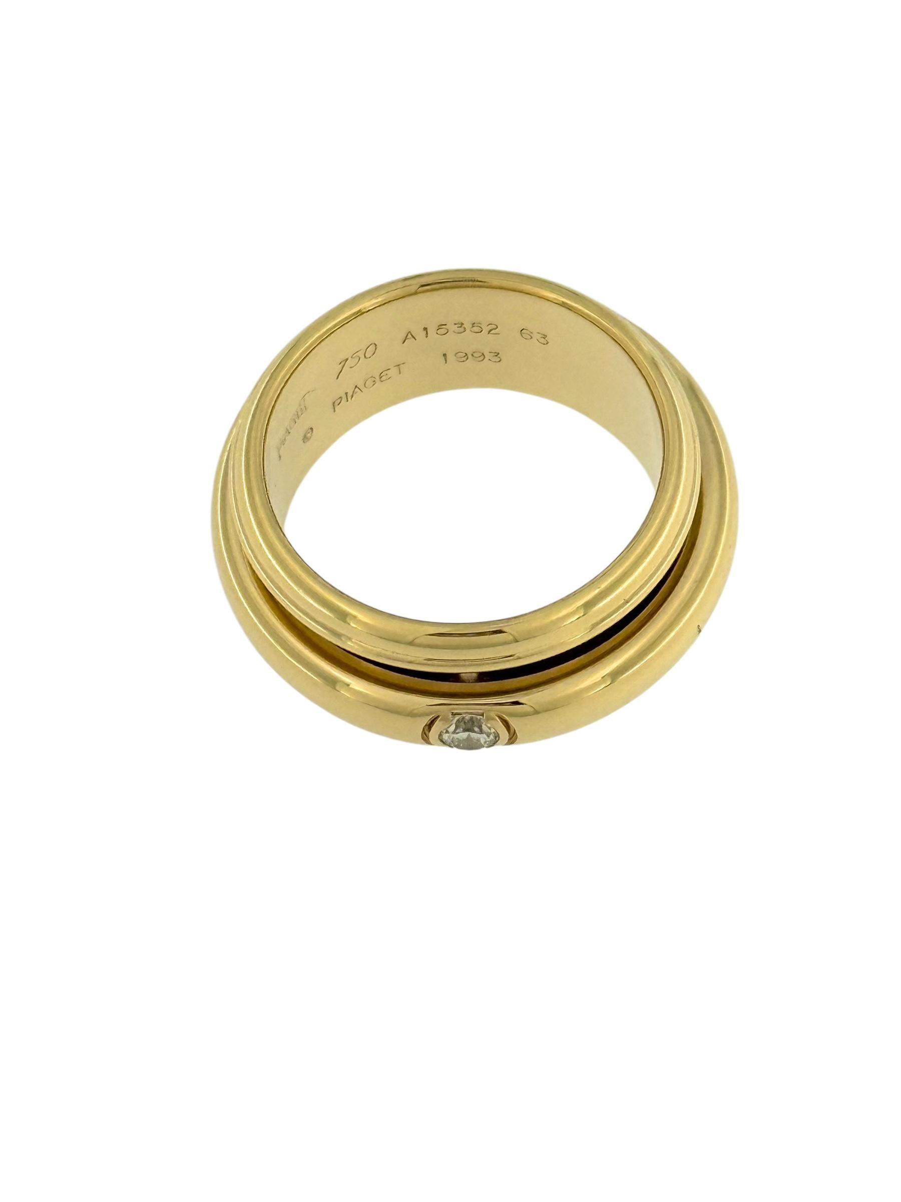 Piaget Possession Yellow Gold Ring with Diamond size 63 For Sale 4