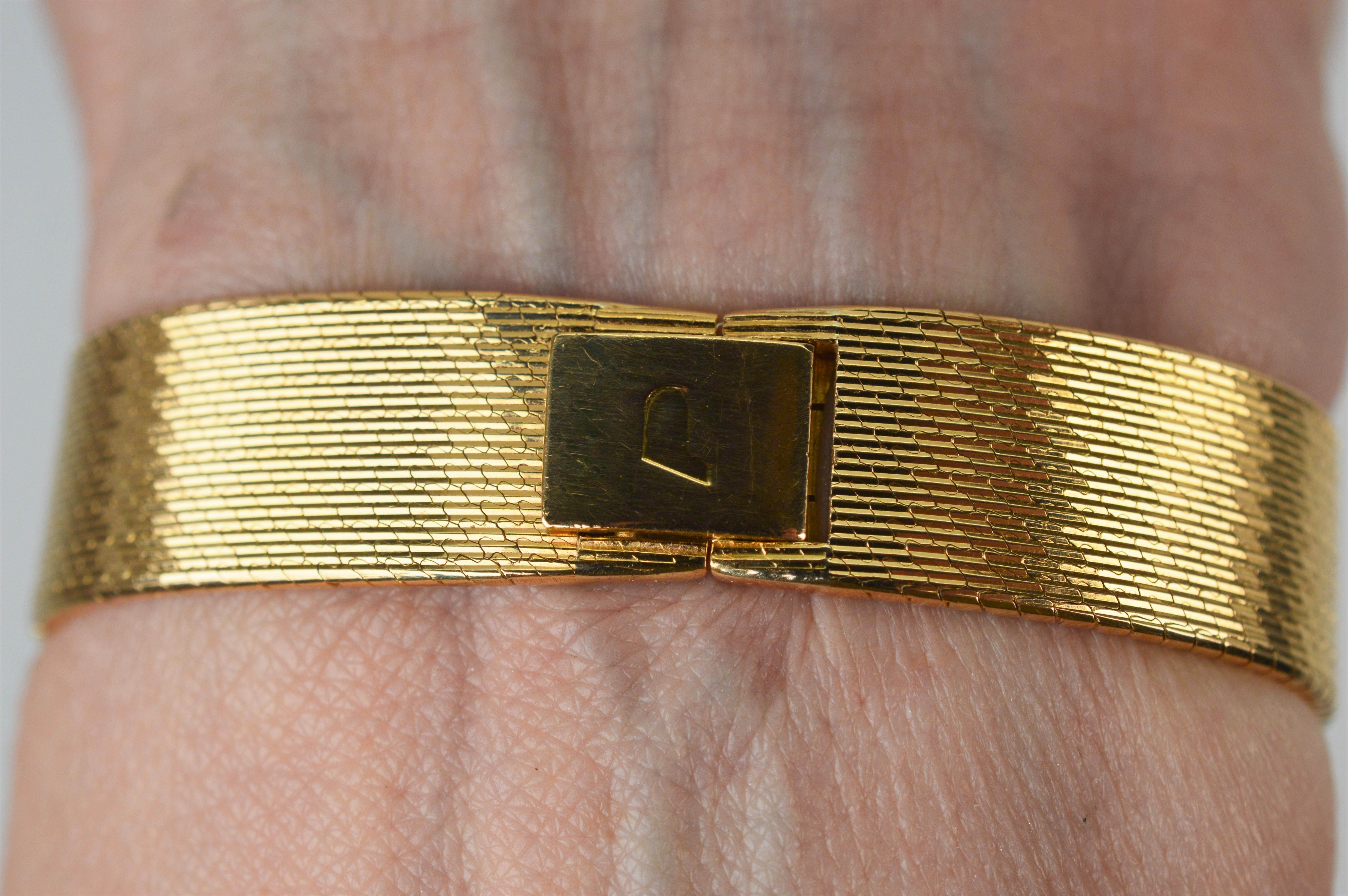 Piaget Protocol 18 Karat Gold Womens Bracelet Wrist Watch 3