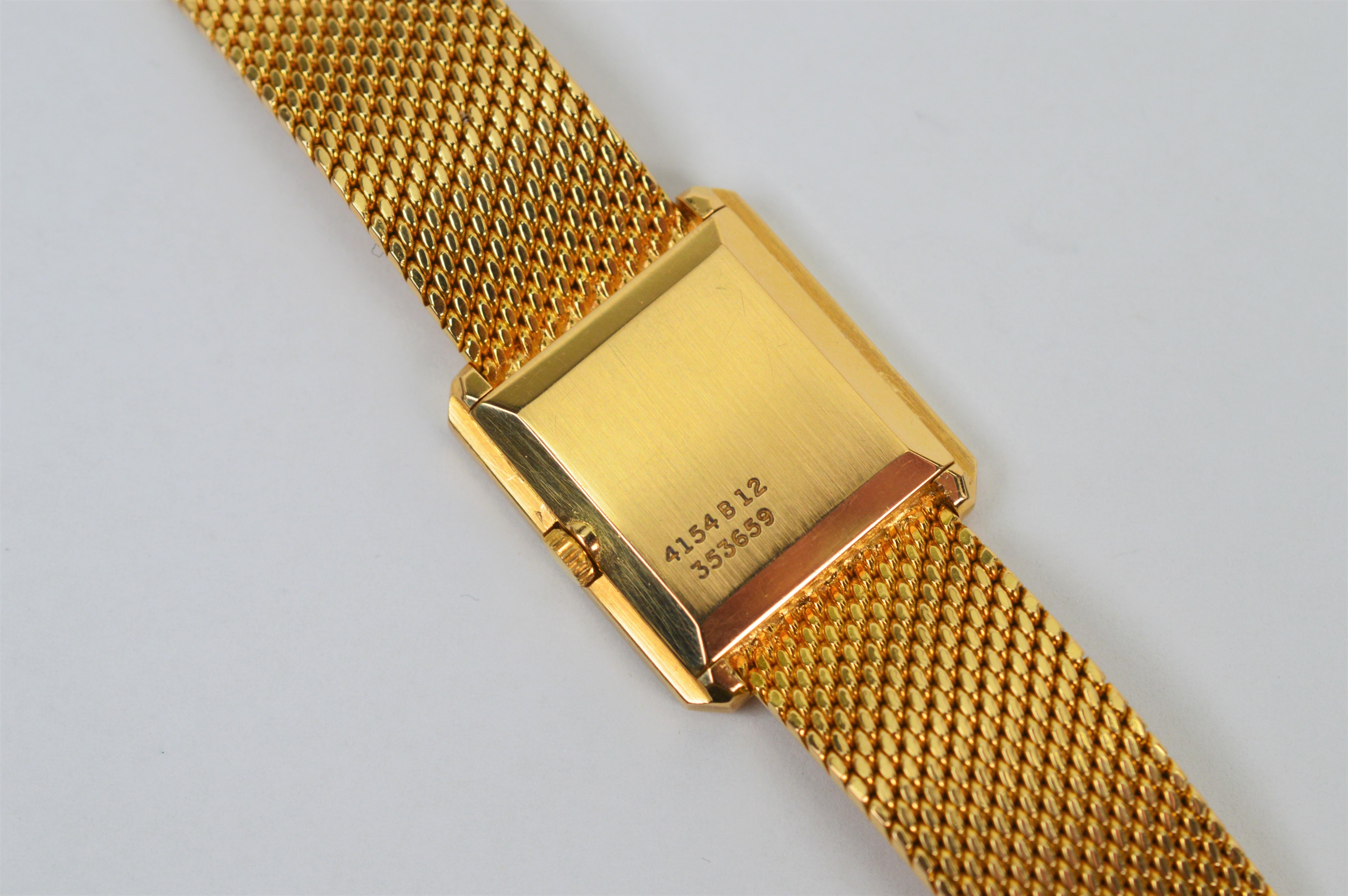 Piaget Protocol 18 Karat Gold Womens Bracelet Wrist Watch 4