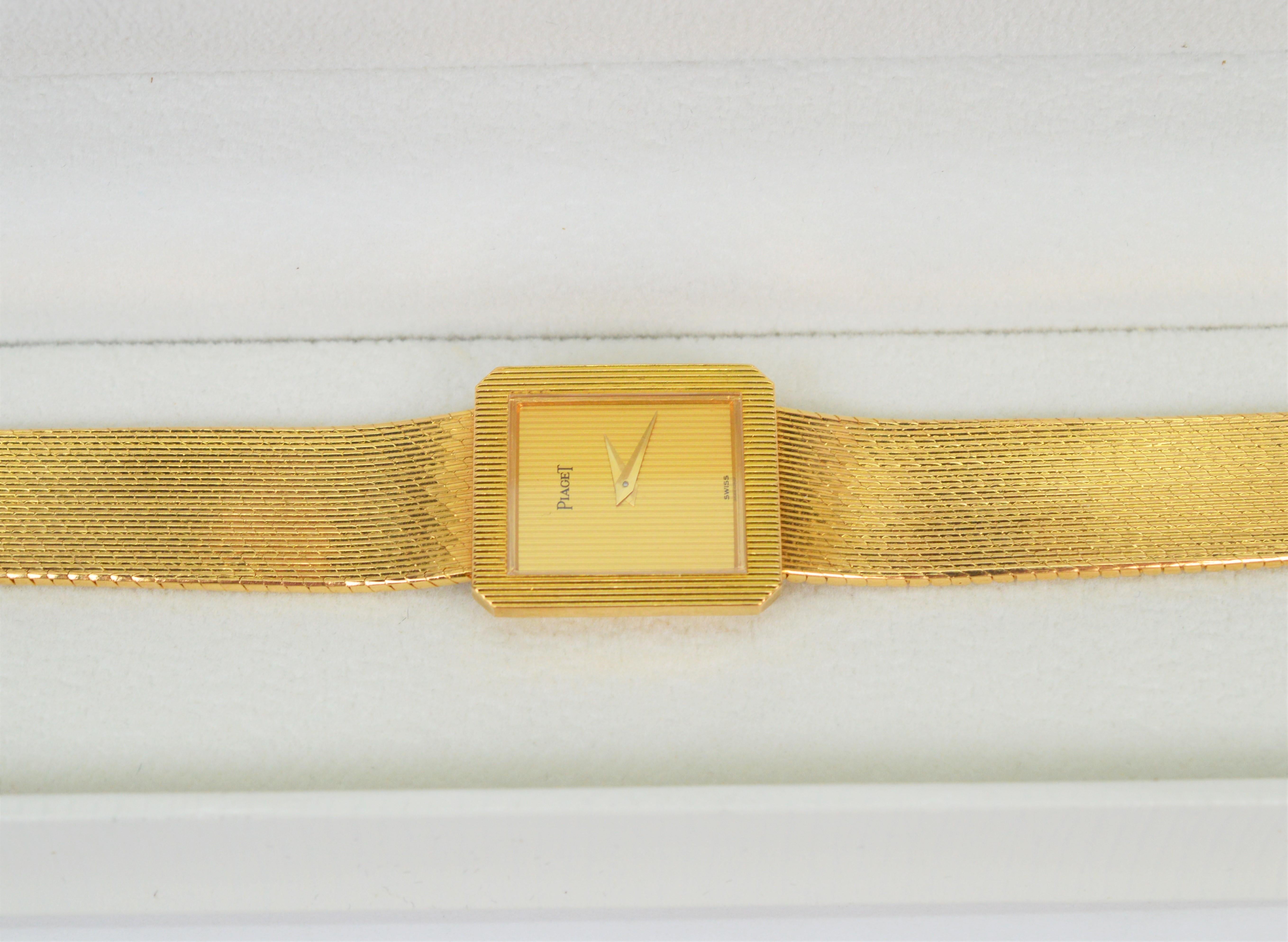 Piaget Protocol 18 Karat Gold Womens Bracelet Wrist Watch 7