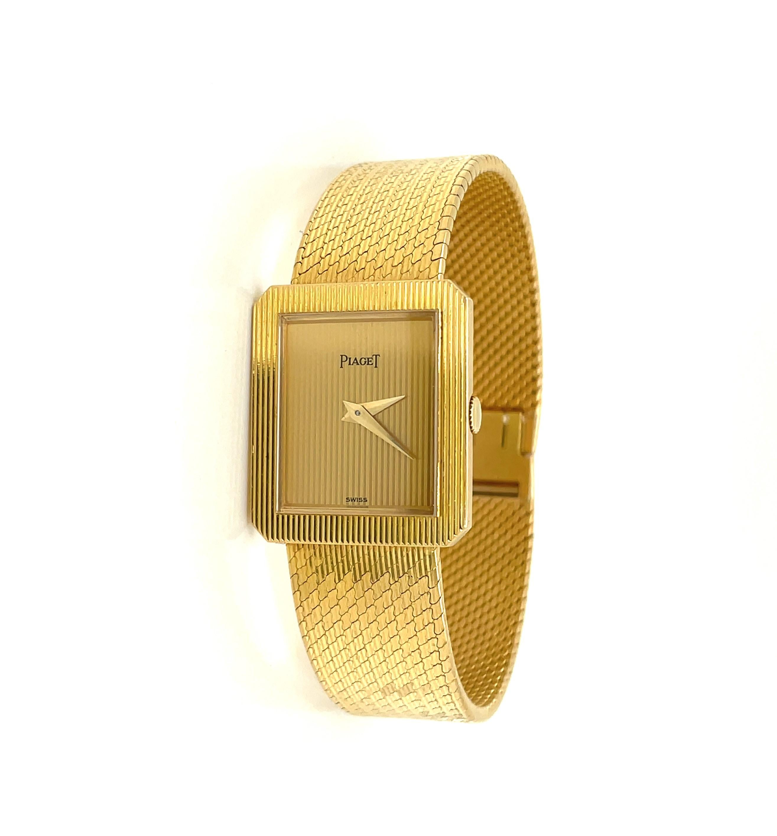 Piaget Protocol 18 Karat Gold Womens Bracelet Wrist Watch 8