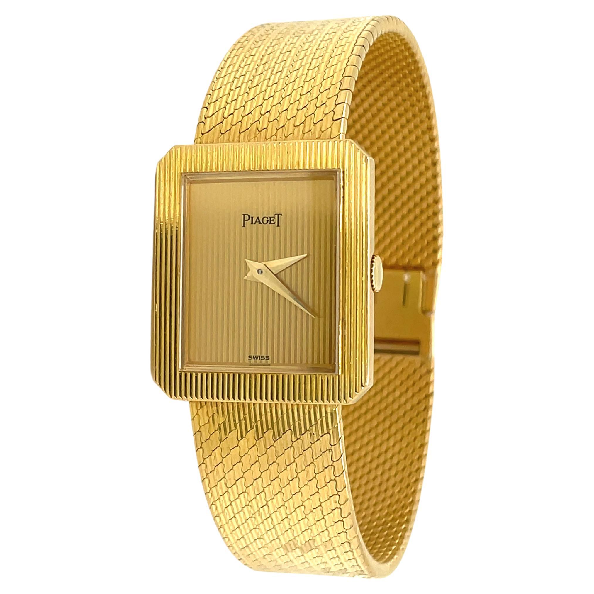 Piaget Protocol 18 Karat Gold Womens Bracelet Wrist Watch