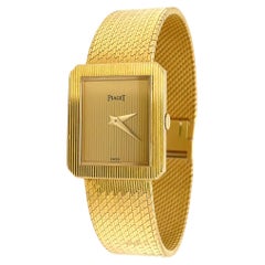 Piaget Protocol 18 Karat Gold Damenarmbanduhr mit Armband