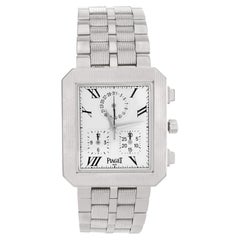 Piaget Montre-bracelet chronographe Protocol avec calendrier perpétuel en blanc 18 carats