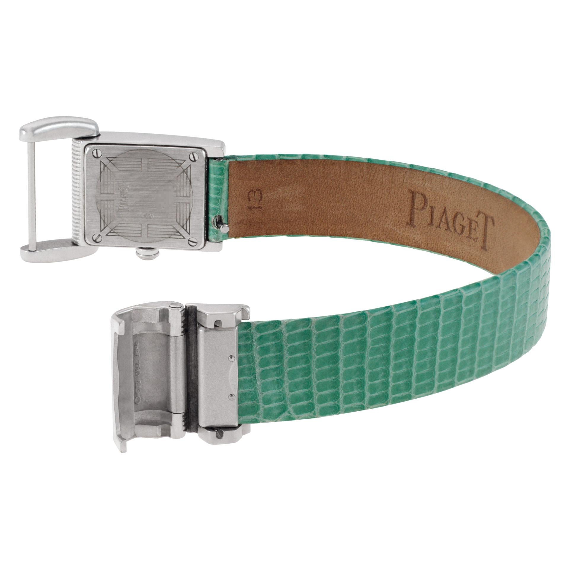 Round Cut Piaget Protocol 5222 18k White Gold Dial Quartz Watch