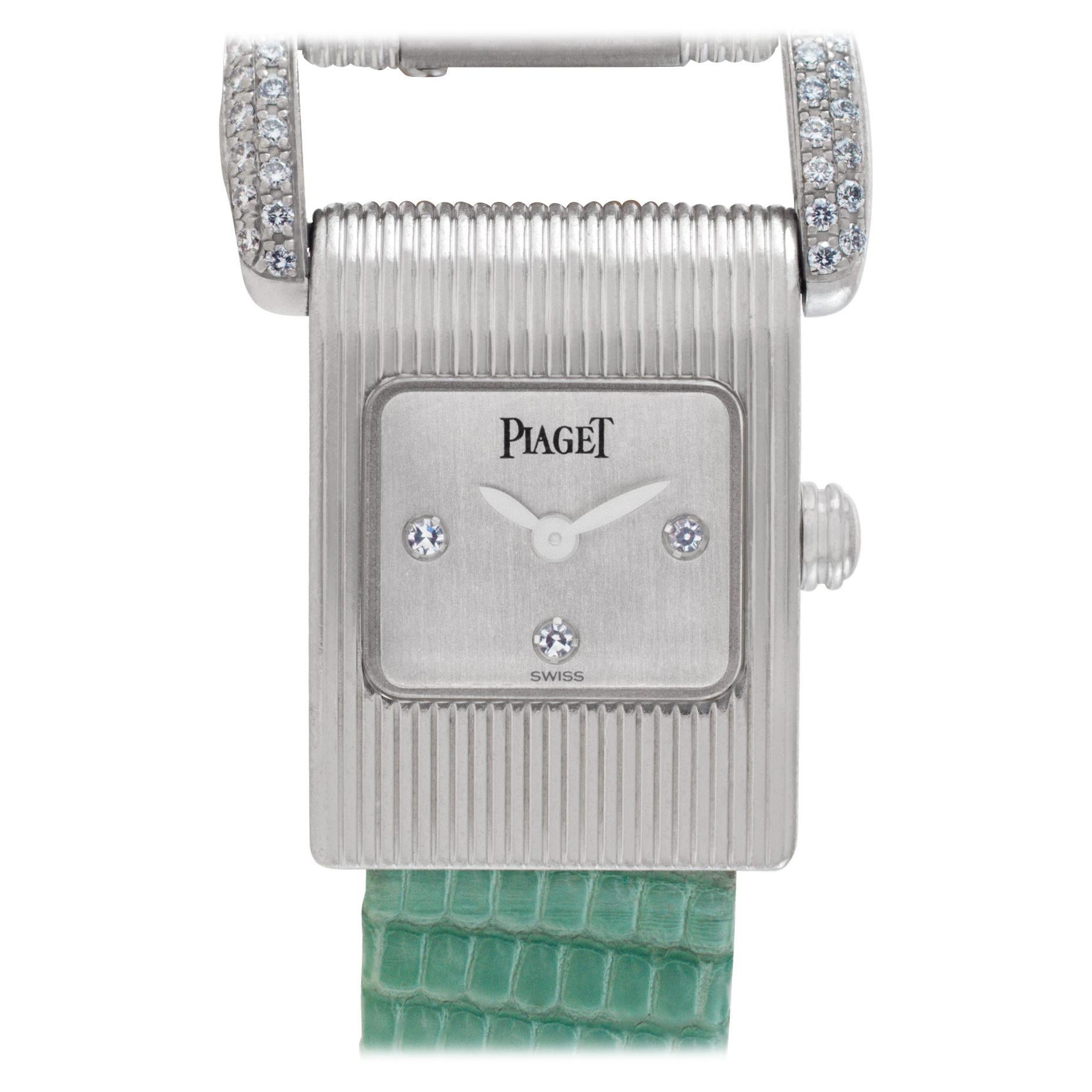 Piaget Protocol 5222 Montre à quartz avec cadran en or blanc 18 carats et cadran