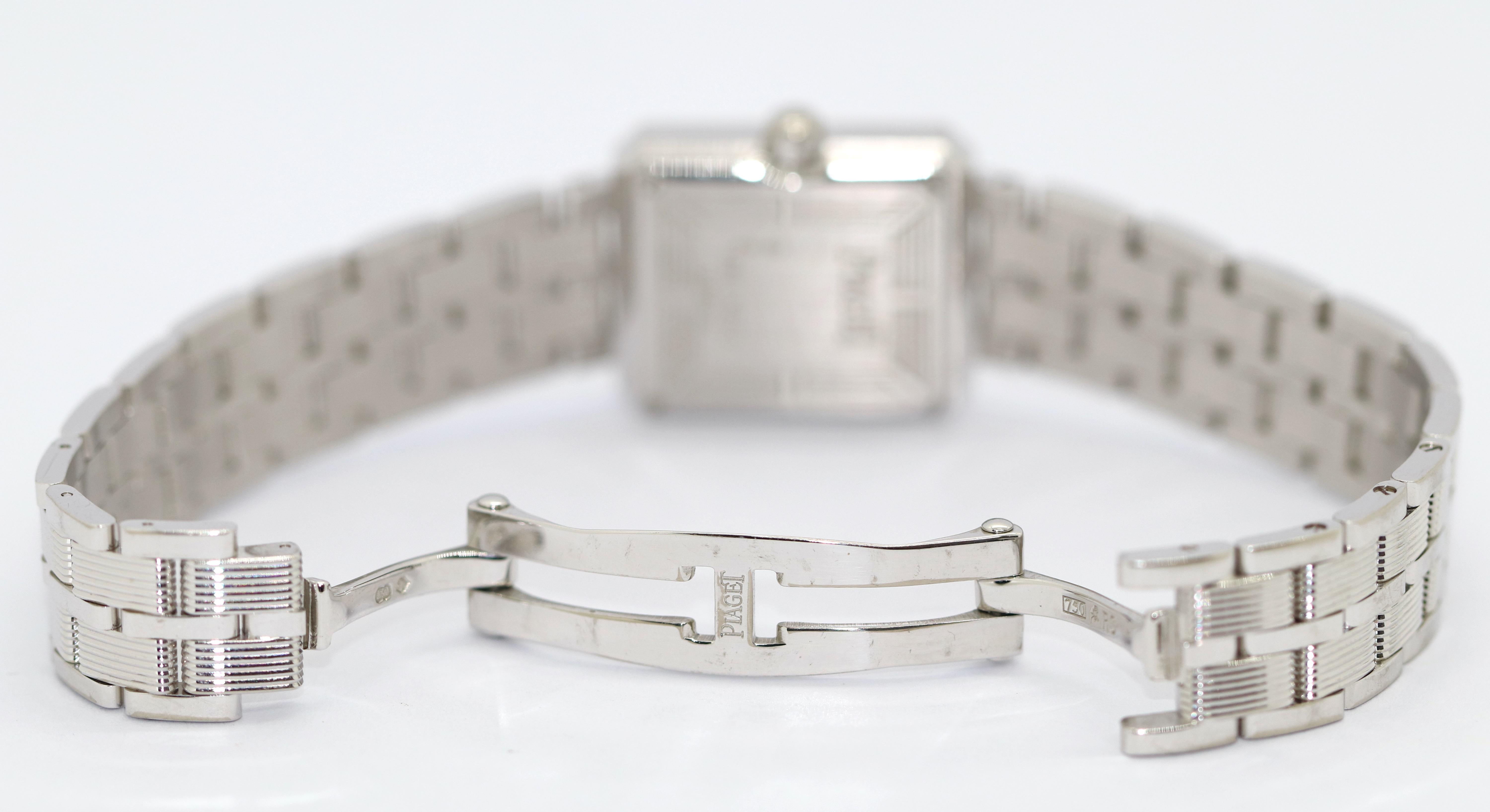 Piaget Protocole, 18 Karat Weißgold mit Diamanten und Perlmutt 6