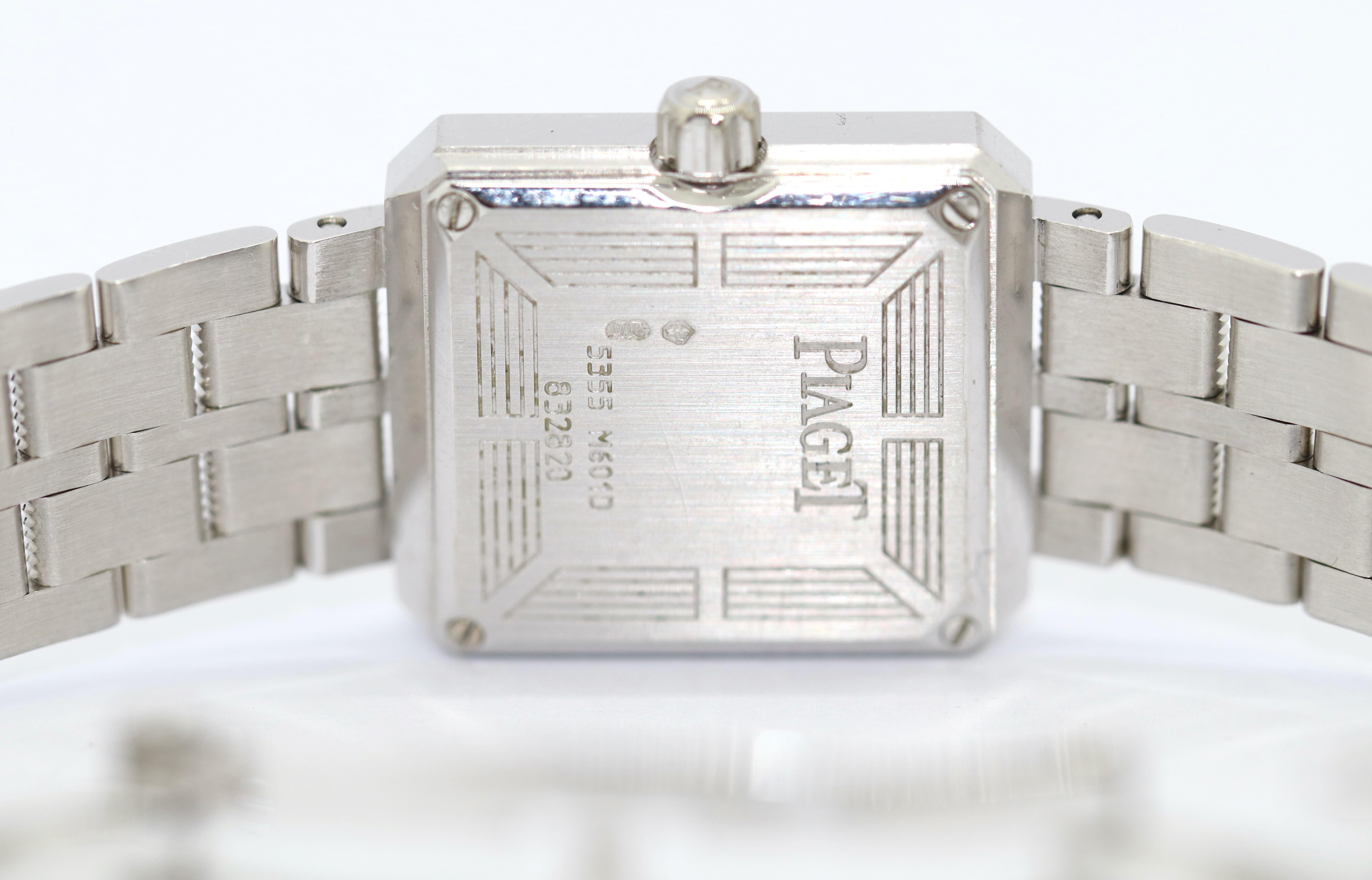 Piaget Protocole, 18 Karat White Gold with Diamonds and Mother of Pearl 4