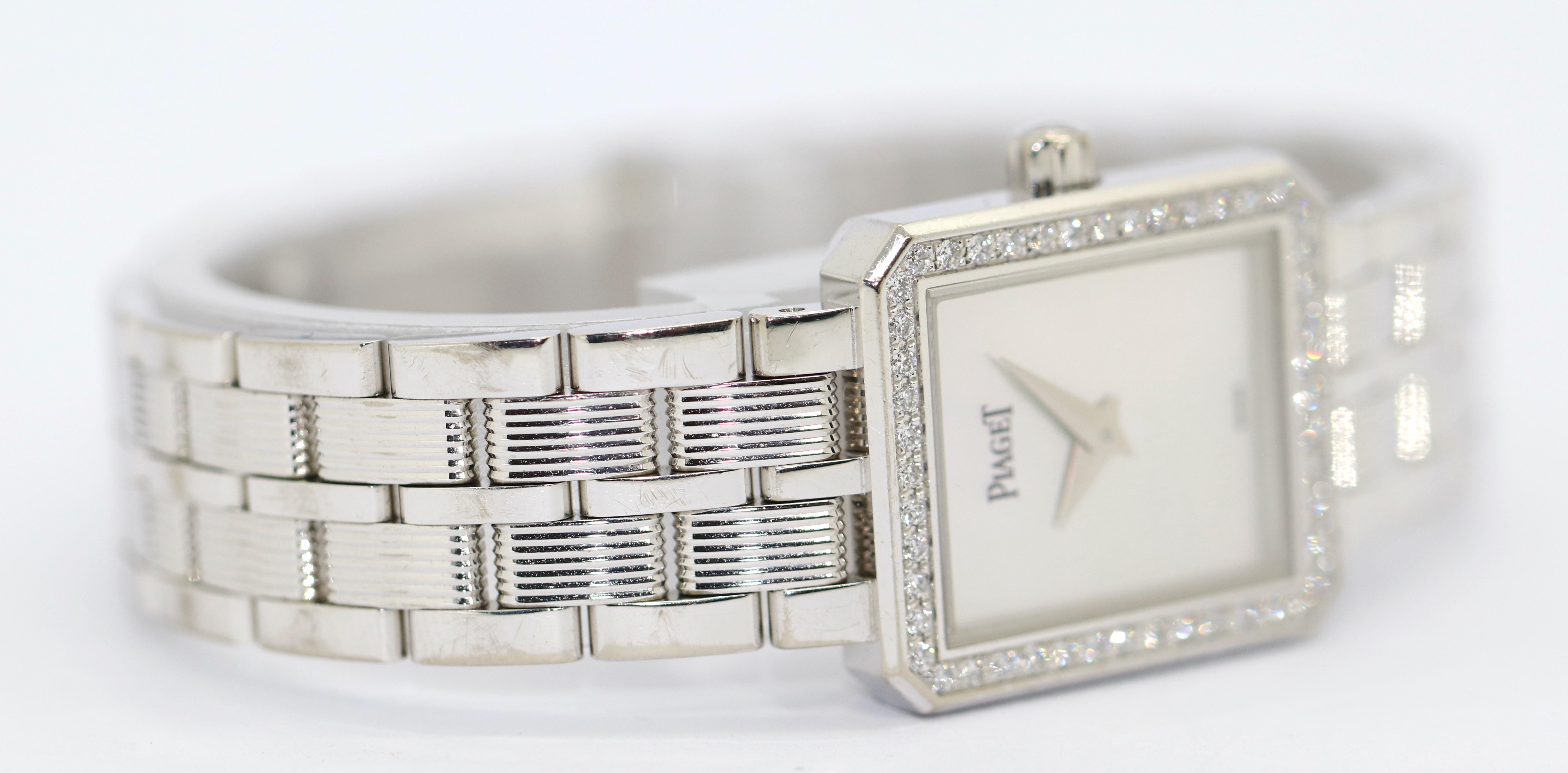 Piaget Protocole, 18 Karat Weißgold mit Diamanten und Perlmutt 4