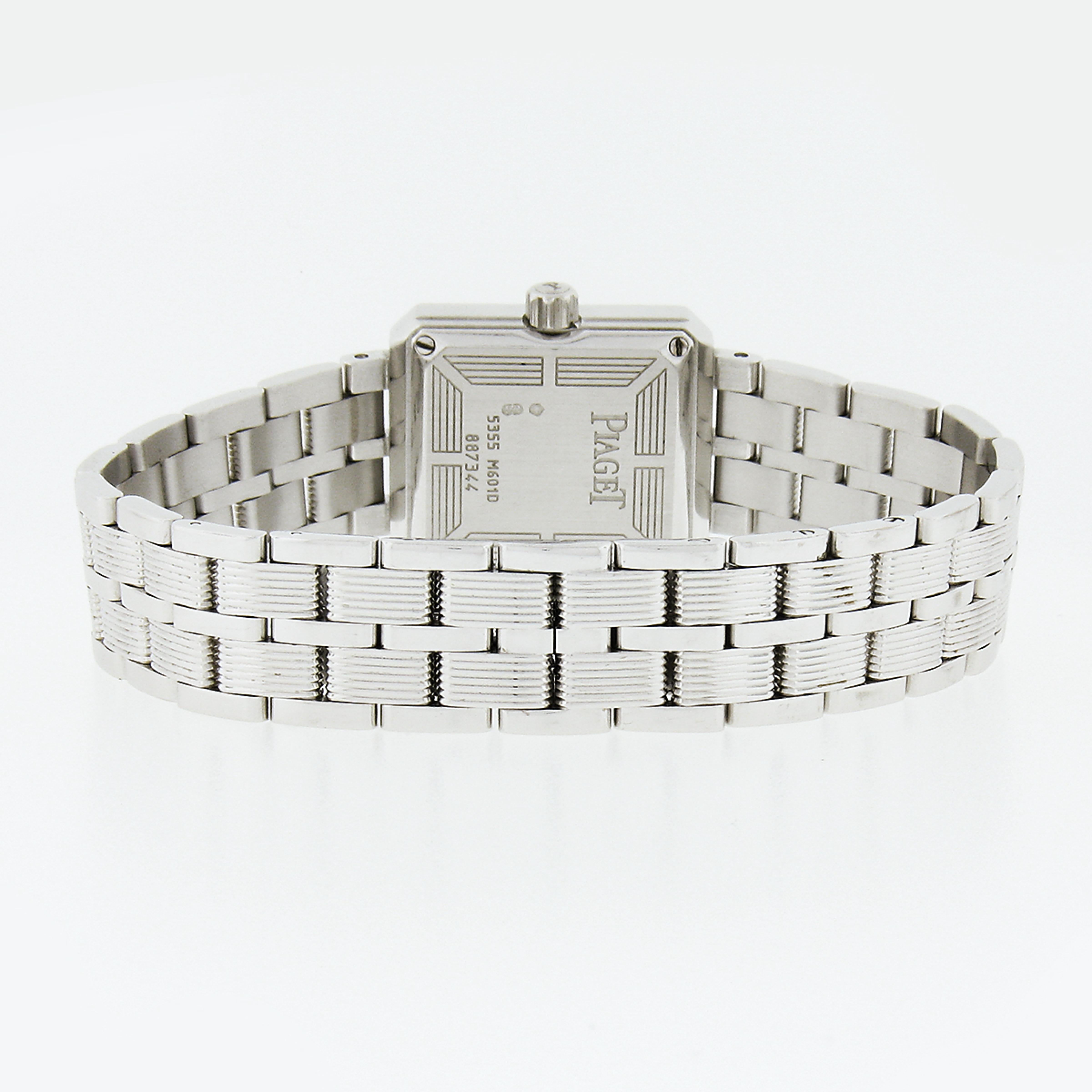 Piaget Protocole 18k Weißgold Diamant-Armband-Quarz-Armbanduhr mit 23,5 mm im Zustand „Hervorragend“ im Angebot in Montclair, NJ