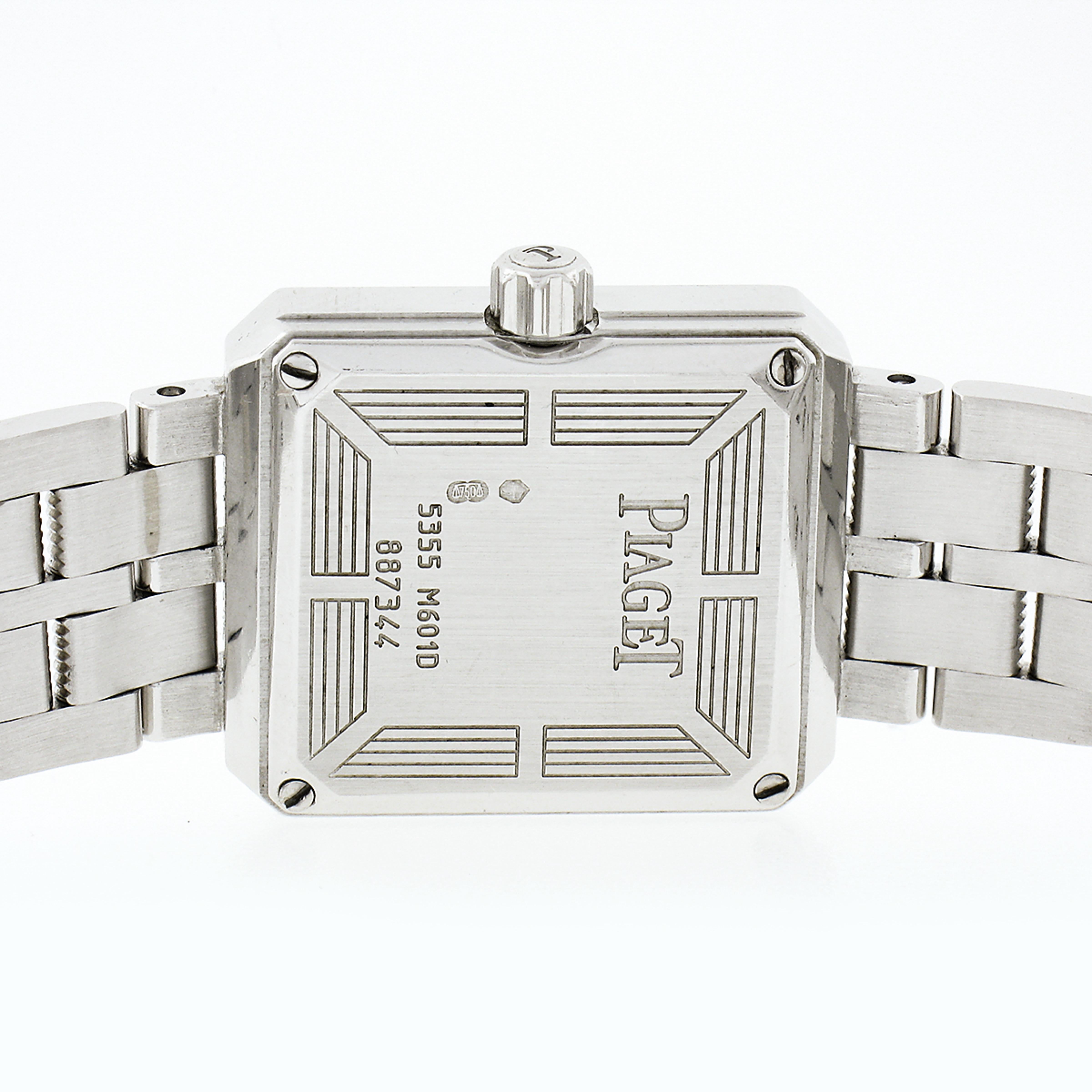 Piaget Protocole Montre-bracelet à quartz avec cadran en or blanc 18 carats et diamants de 23,5 mm en vente 1