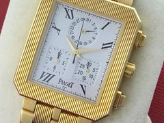 Piaget Protocole 18k Yellow Gold Quartz Midsize Chronograph Wrist Watch