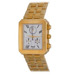 Piaget Protocole 18k Yellow Gold Quartz Midsize Chronograph Wrist Watch