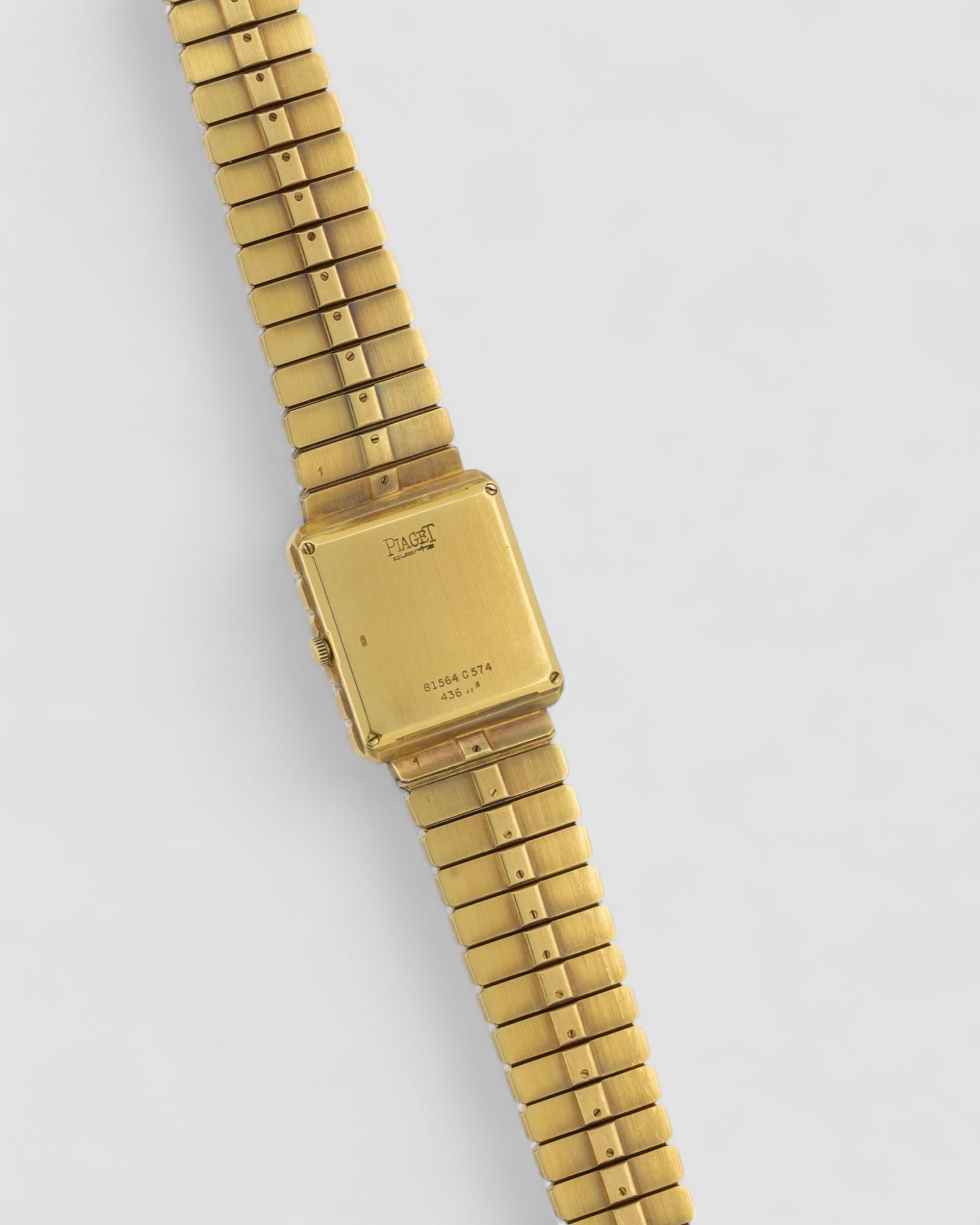 Piaget Protocole 81564 Diamond MOP 18k YG 1980 en vente 9