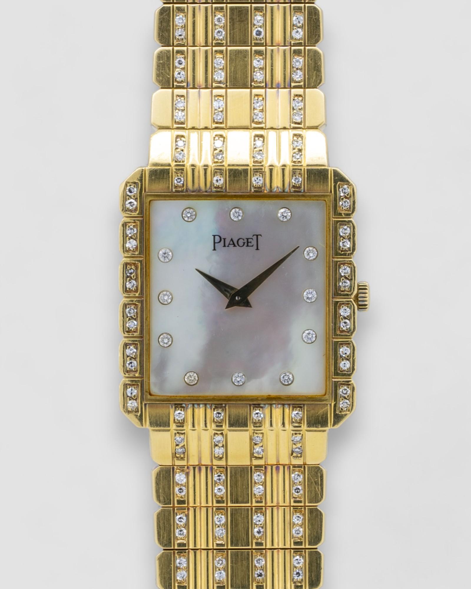 Piaget Protocole 81564 Diamond MOP 18k YG 1980 en vente 13