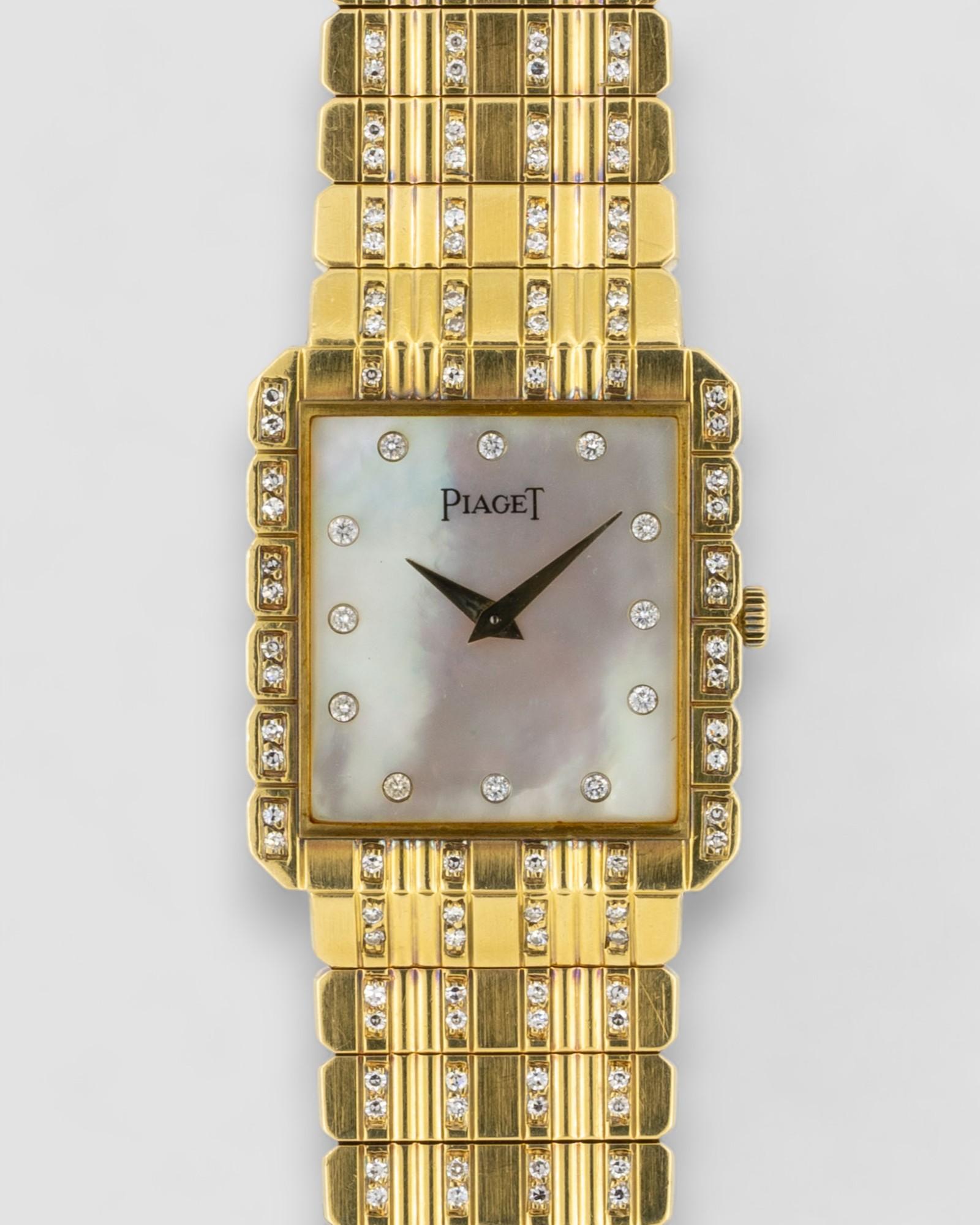 Piaget Protocole 81564 Diamond MOP 18k YG 1980 en vente 14