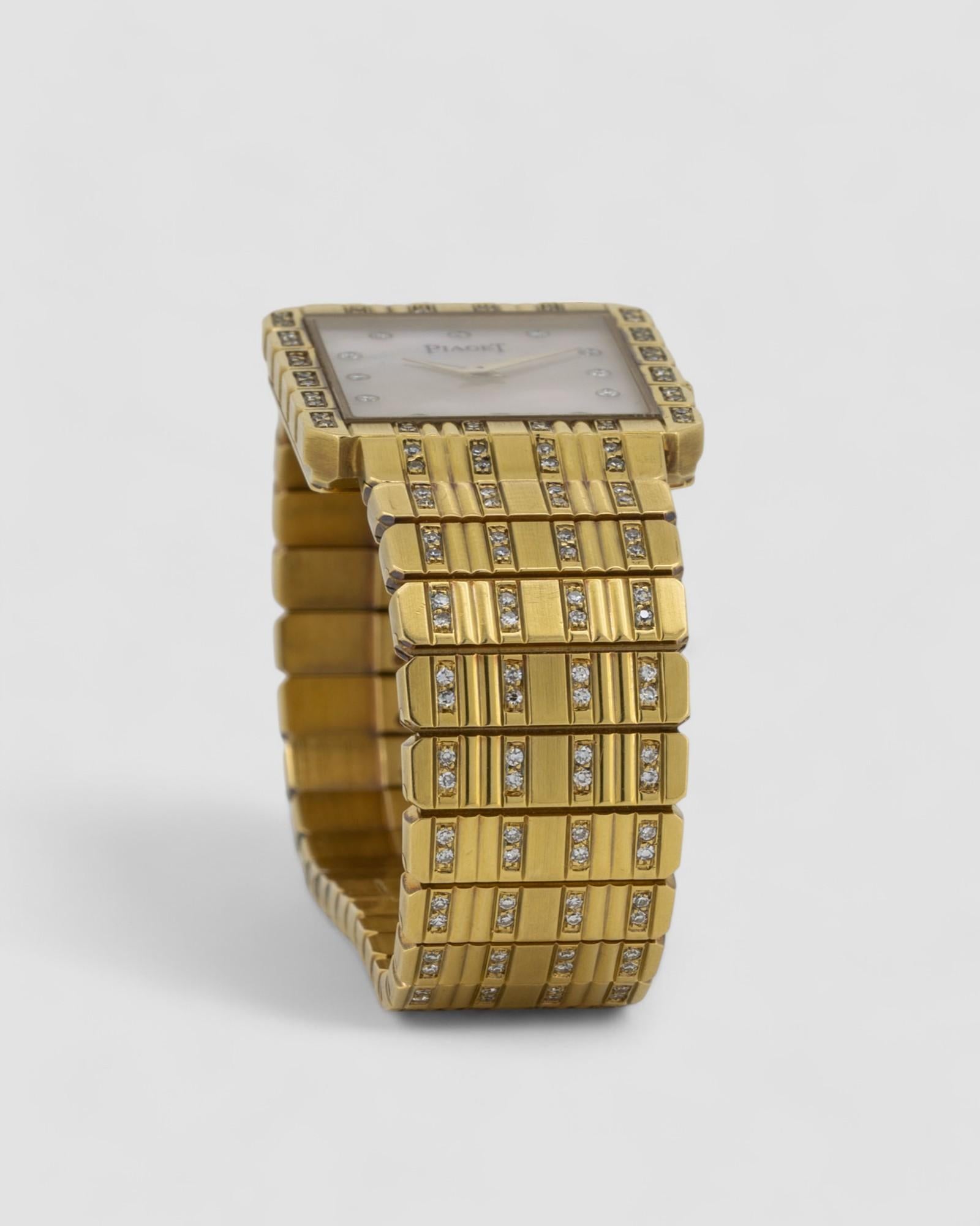 Piaget Protocole 81564 Diamond MOP 18k YG 1980 en vente 1