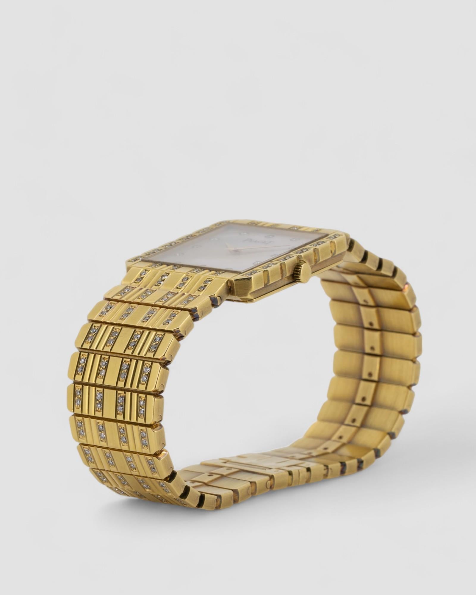 Piaget Protocole 81564 Diamond MOP 18k YG 1980 en vente 2